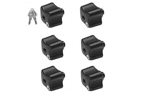 MENABO Kit n.6 Pomelli Antifurto Ergonomici per Braccetti Fermatelaio per Portabici