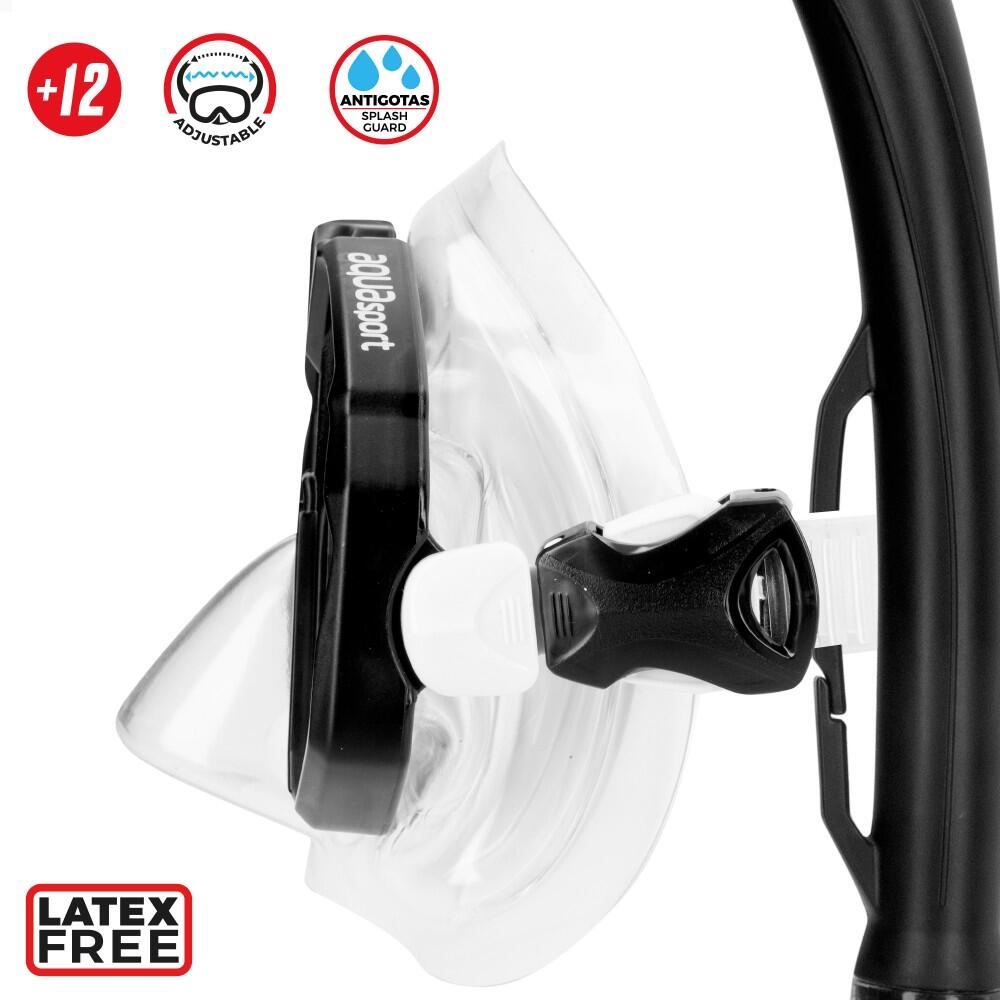 Set lunettes de plongée adulte avec tube et palmes Taille 38-42 Aqua Sport 3/7