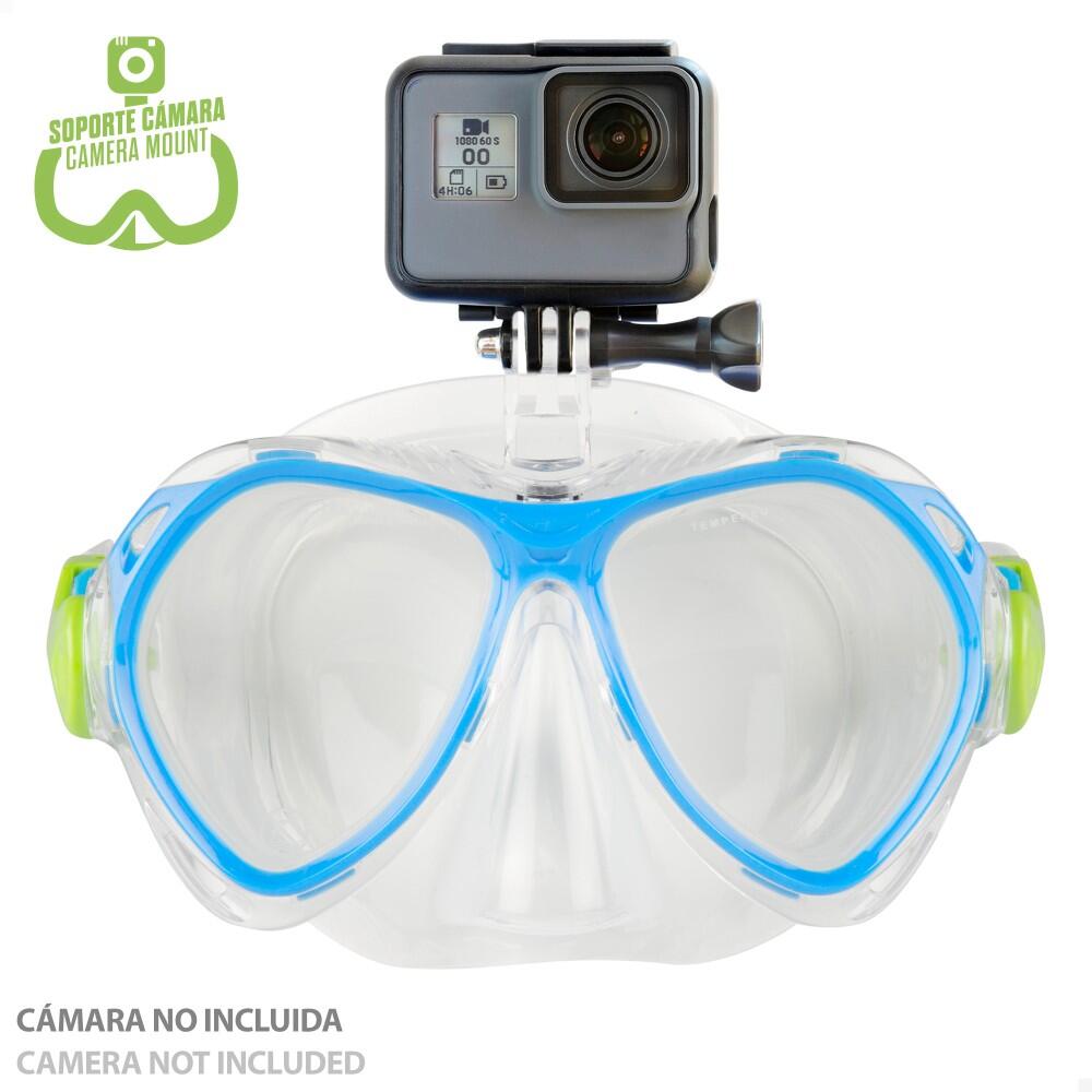Set lunettes de plongée et tuba pour enfants avec support caméra Aqua Sport 4/7