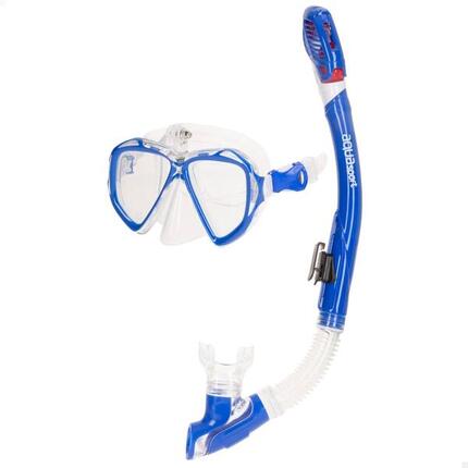 Set lunettes de plongée et tube adulte avec support caméra Aqua Sport