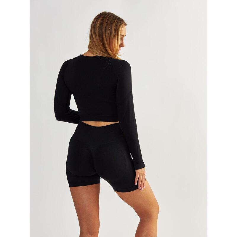 Longsleeve fitness damski Beshaped Power Up! bezszwowy