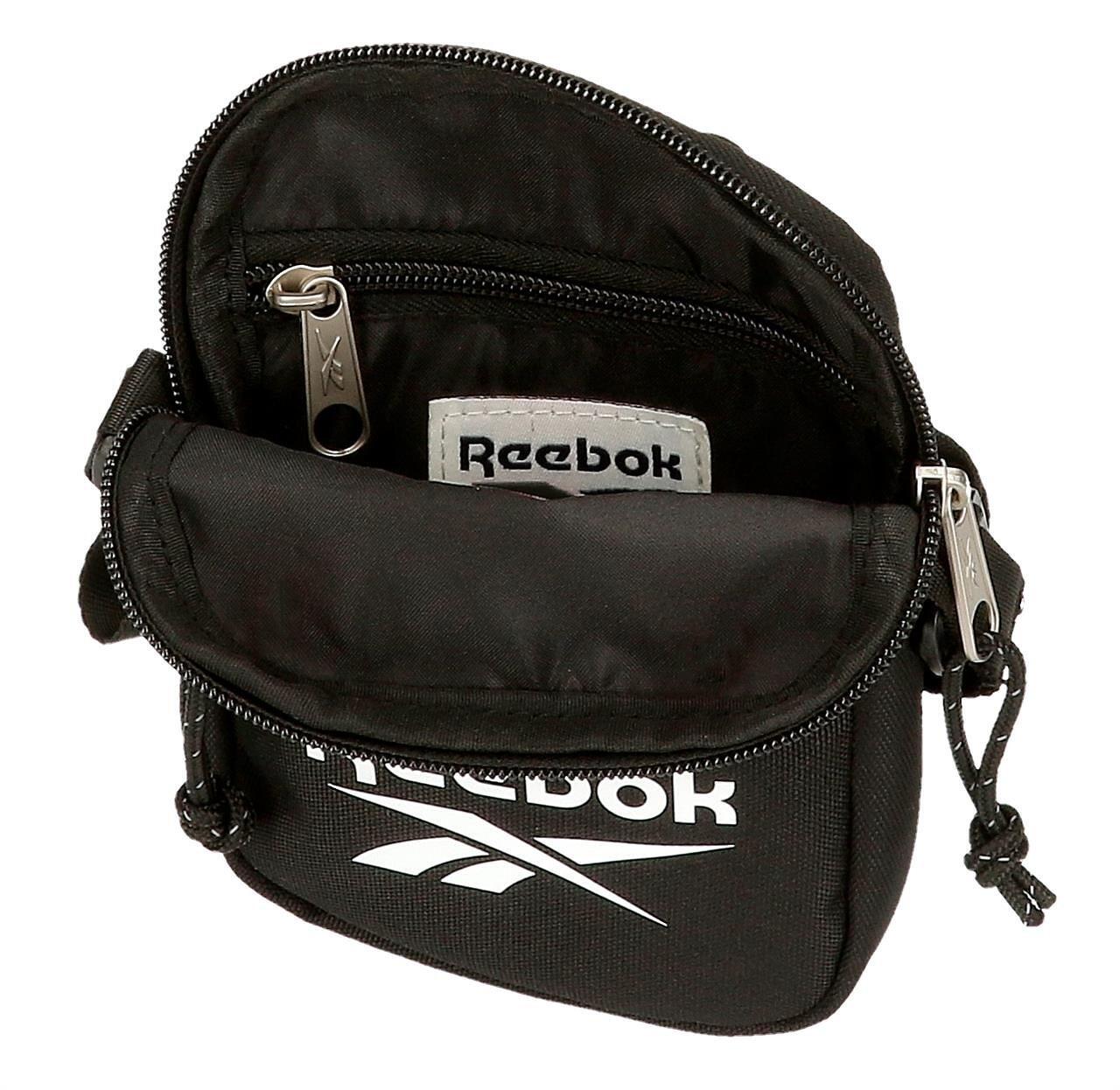 Bandolera pequeña Unisex Reebok Boston 17cm Negro 3/5