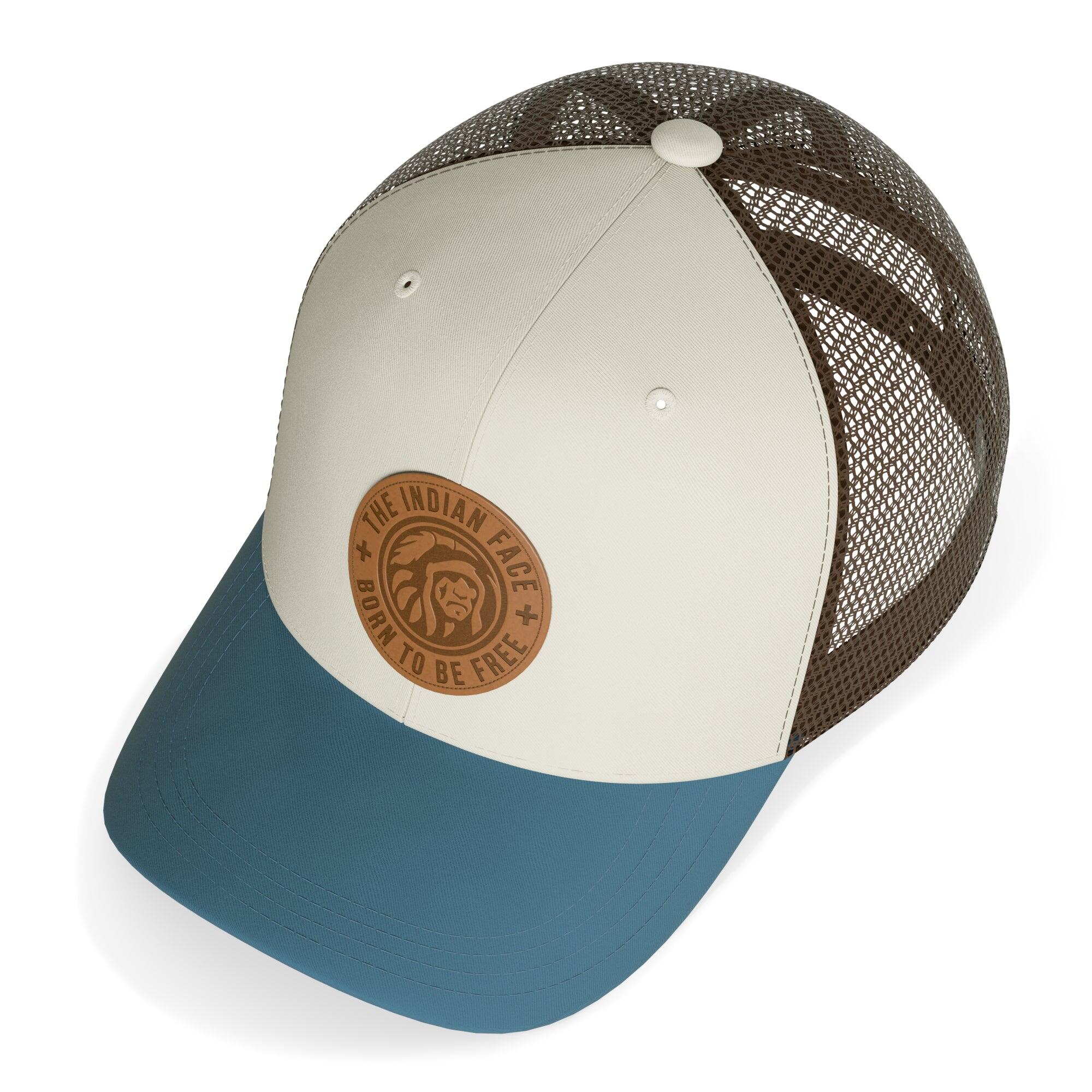 Gorra Born To Be Free The Indian Face trucker ajustable beige azul 3/7