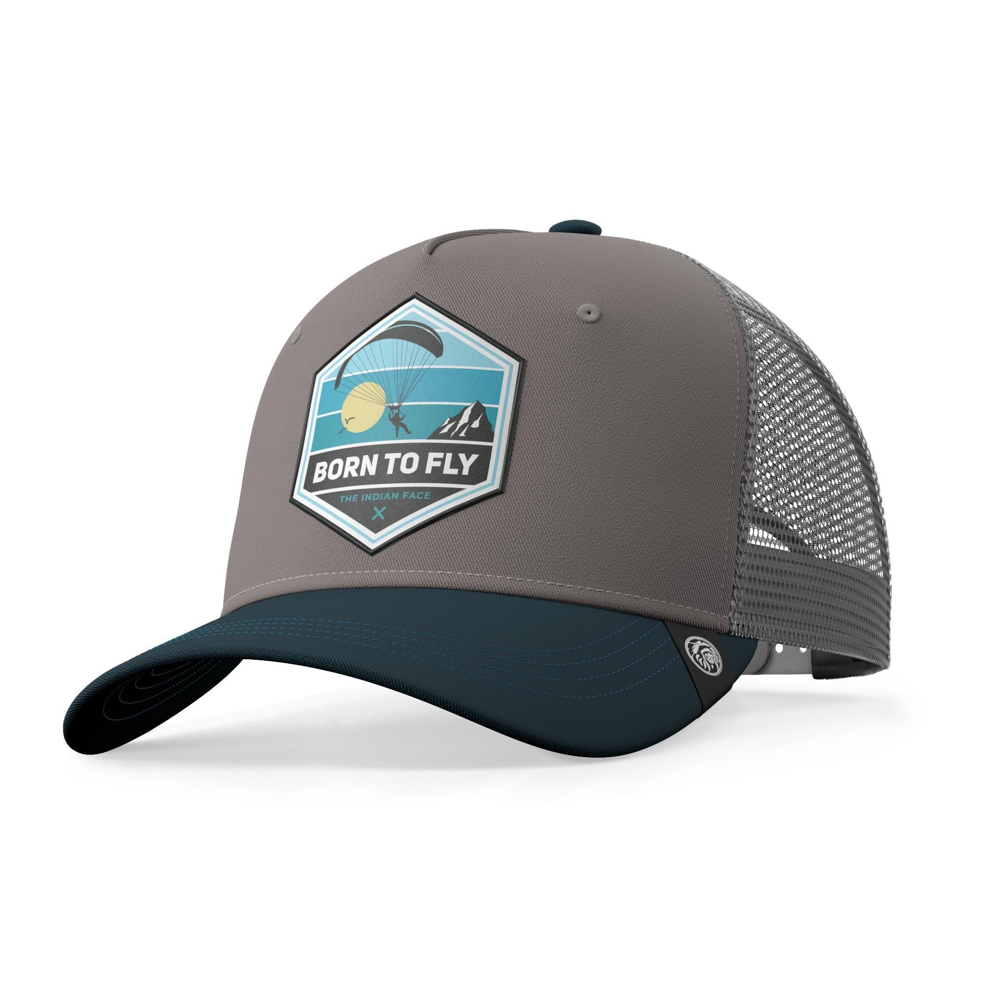 Cappello Trucker The Indian Face Born To Wakeboard | Unisex | Chiusura Snapback | Visiera Curva