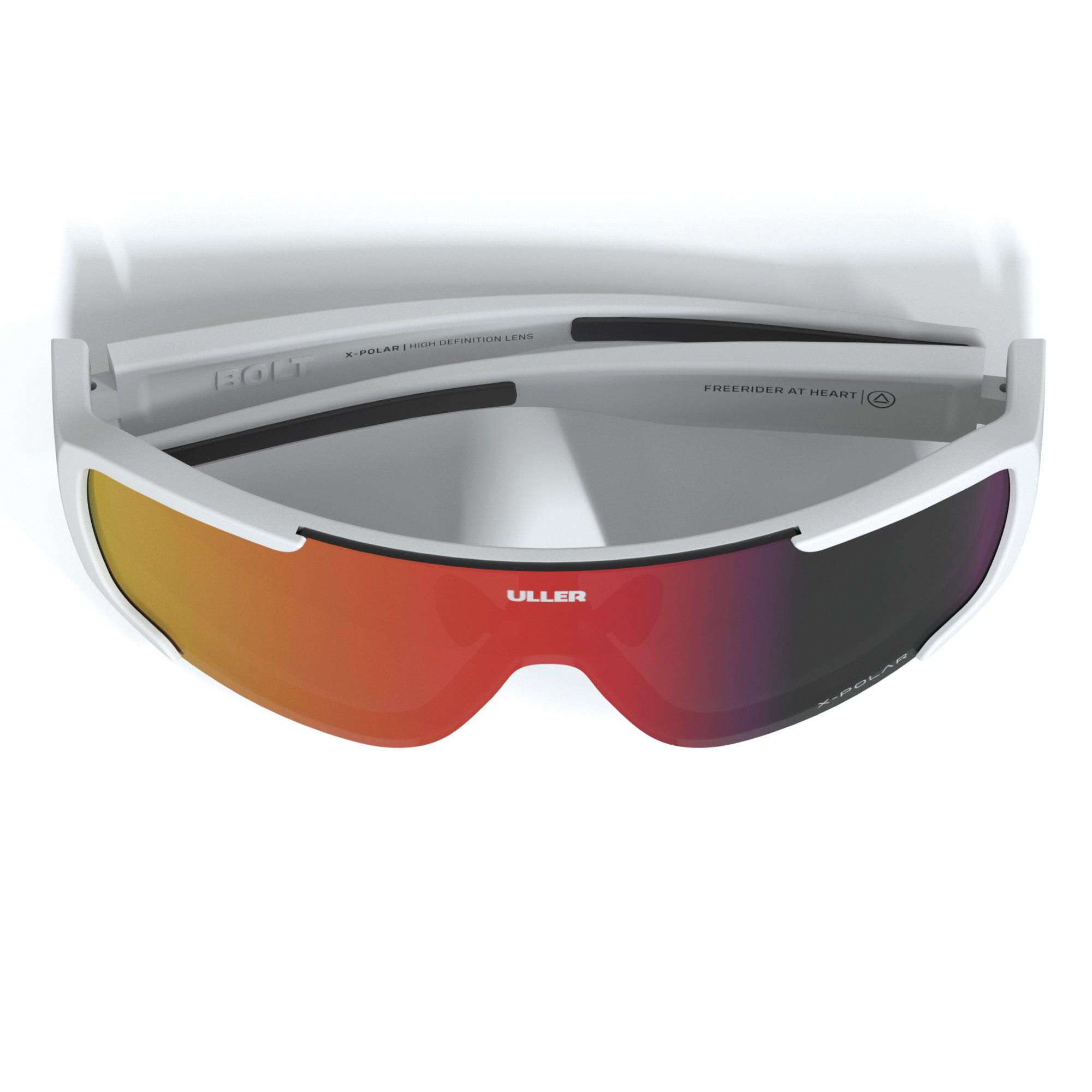 Gafas deportivas Uller con lentes intercambiables UV400 – Unisex – White / Red 4/5
