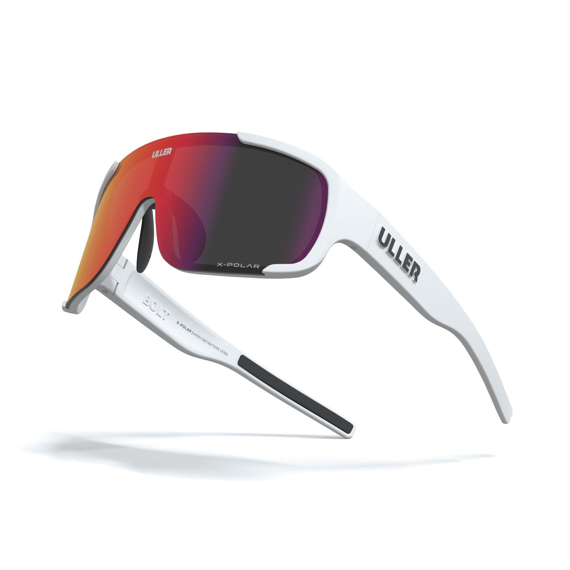 Gafas deportivas Uller con lentes intercambiables UV400 – Unisex – White / Red 5/5