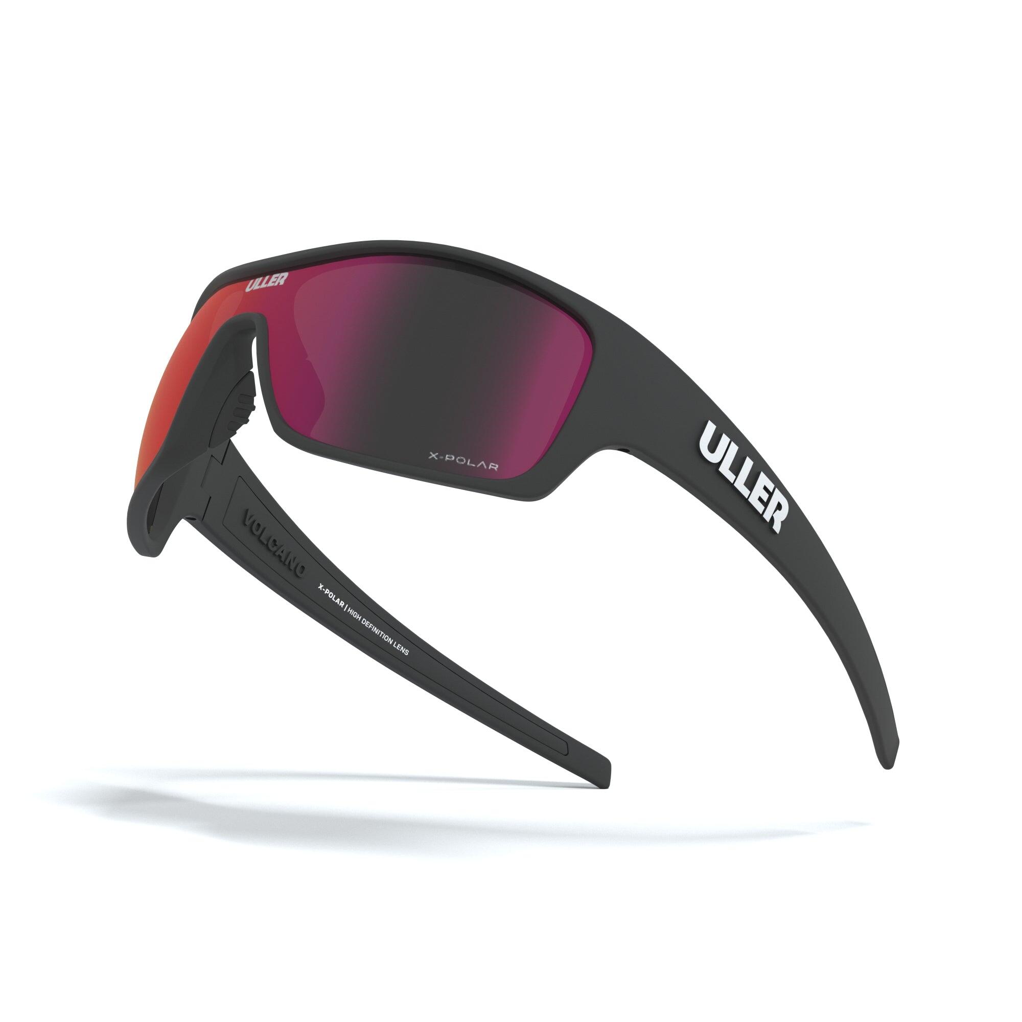 Unisex running ciclismo gafas deportivas UV400 Vulcano Uller Negro / Ambar 5/5