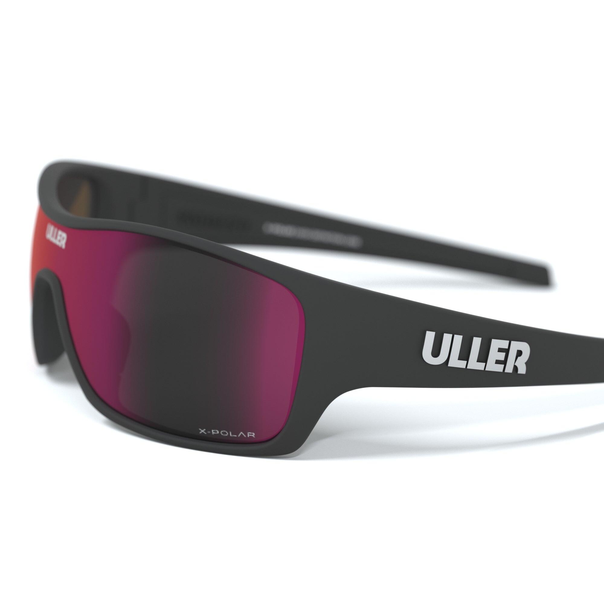 Unisex running ciclismo gafas deportivas UV400 Vulcano Uller Negro / Ambar 3/5
