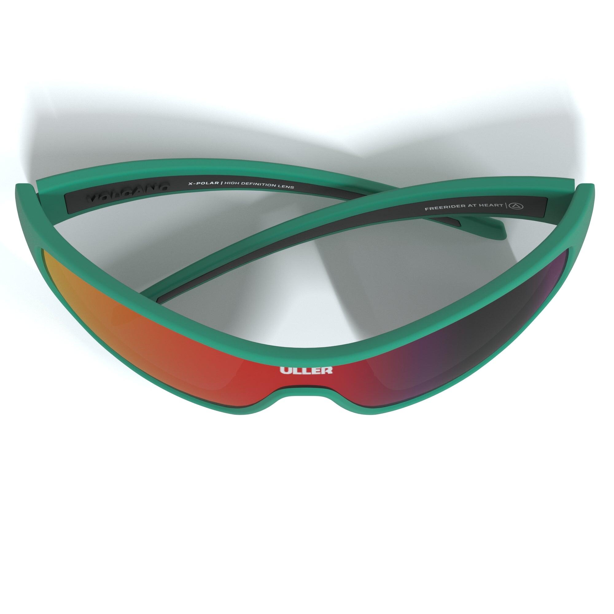 Unisex running ciclismo gafas deportivas UV400 Vulcano Uller Verde / Rojo 4/5