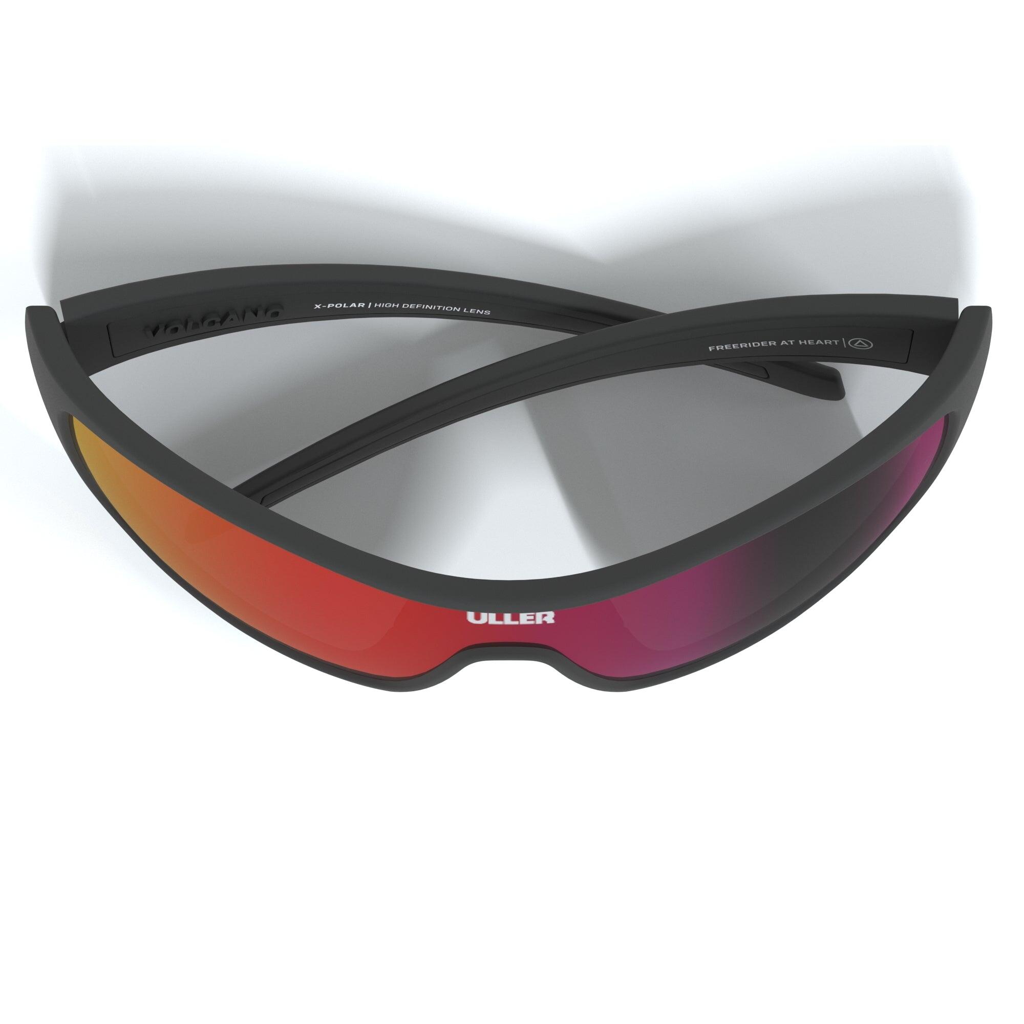 Unisex running ciclismo gafas deportivas UV400 Vulcano Uller Negro / Ambar 4/5
