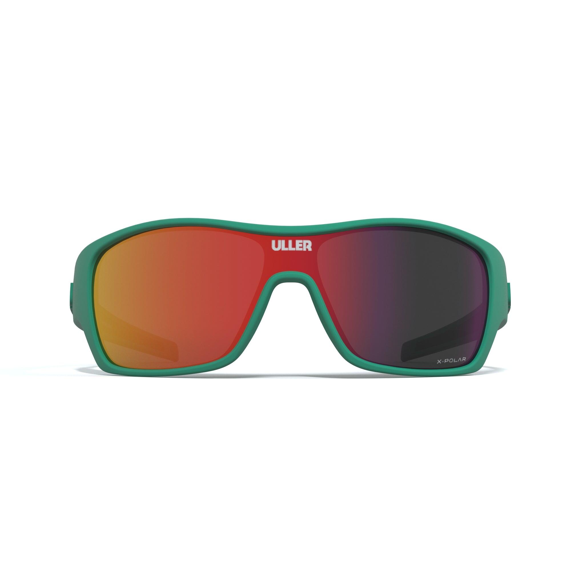Unisex running ciclismo gafas deportivas UV400 Vulcano Uller Verde / Rojo 2/5