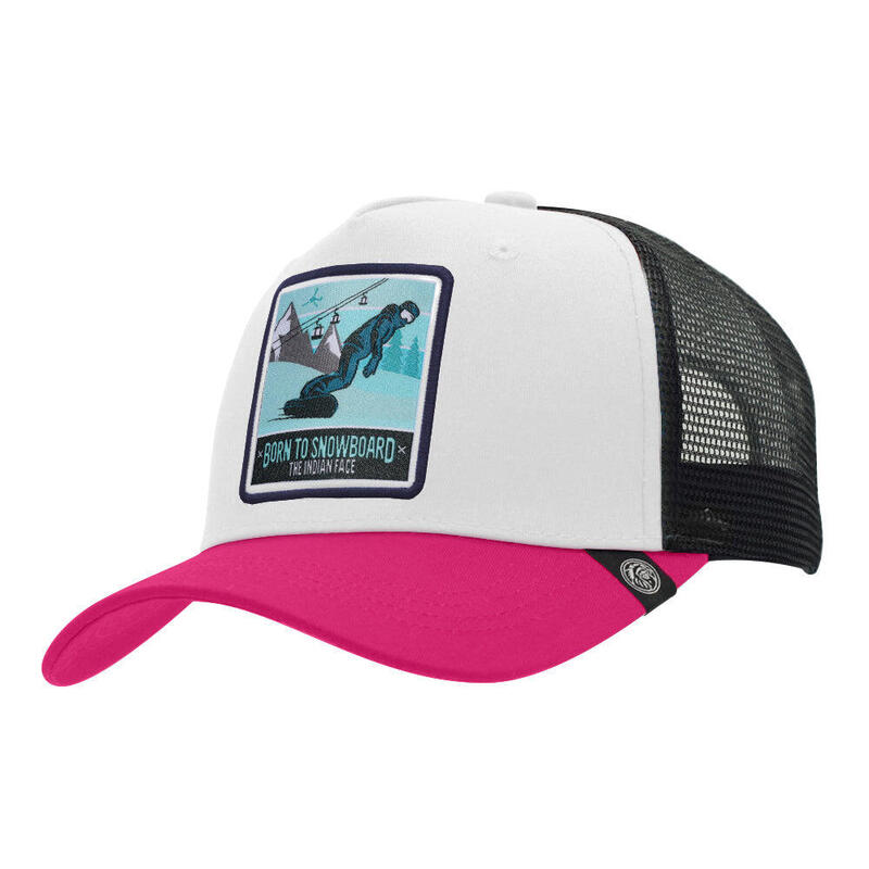 Gorra Trucker Born to Snowboard Blanca The Indian Face para hombre y