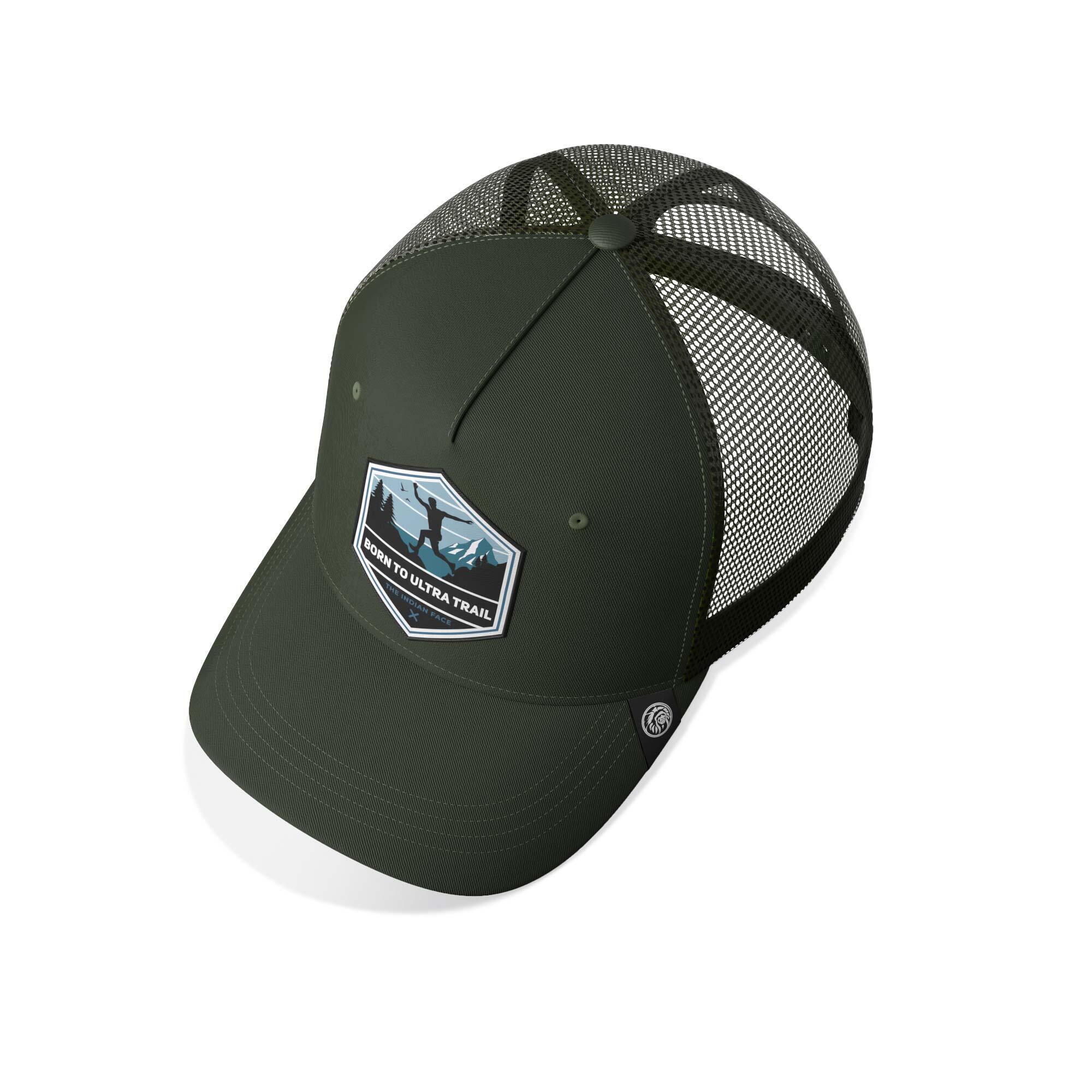 Unisex Outdoor Gorra Trucker Transpirable Ajustable Born to Ultratrail Green 3/5