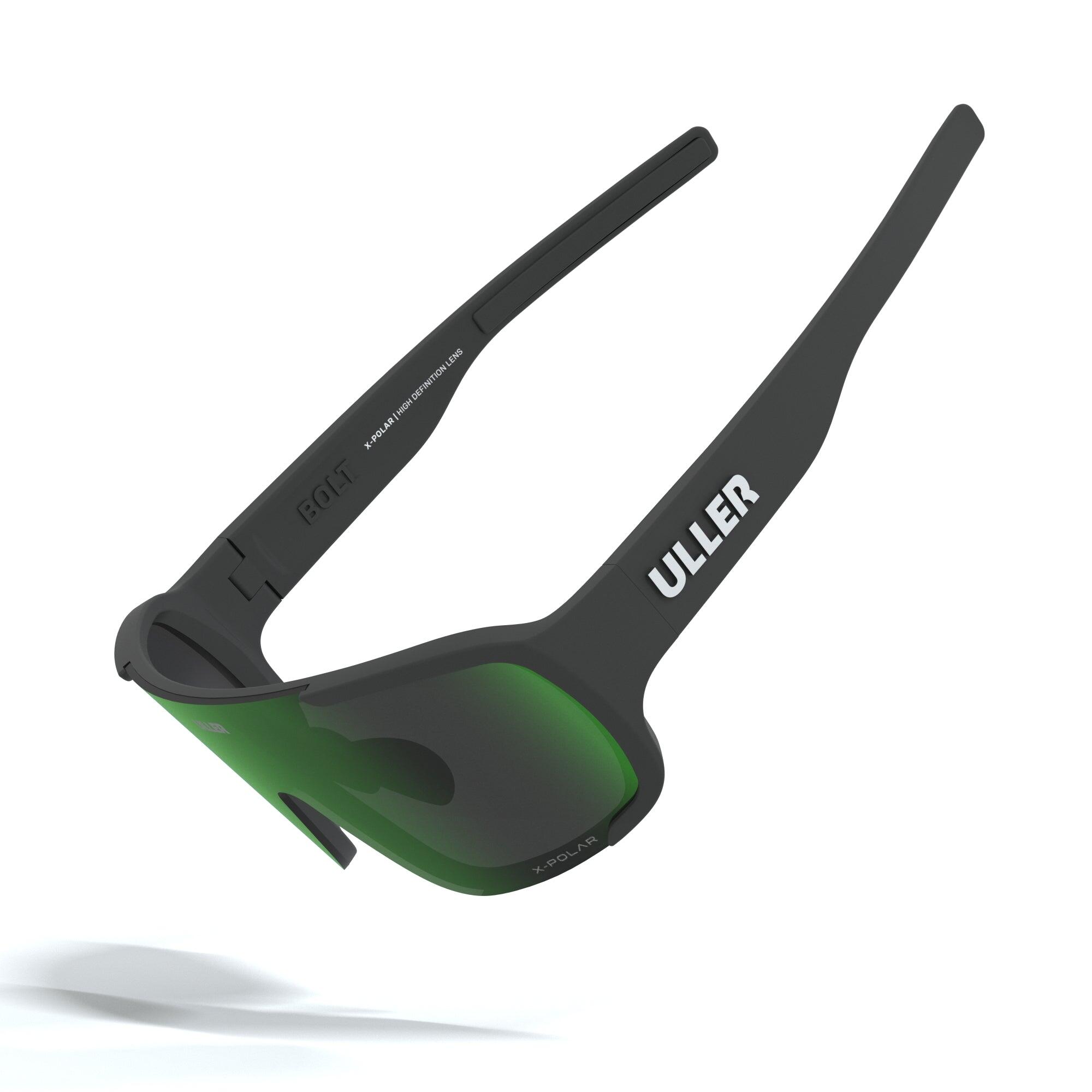 Gafas deportivas Uller con lentes intercambiables UV400 – Unisex – Black / Green 4/5