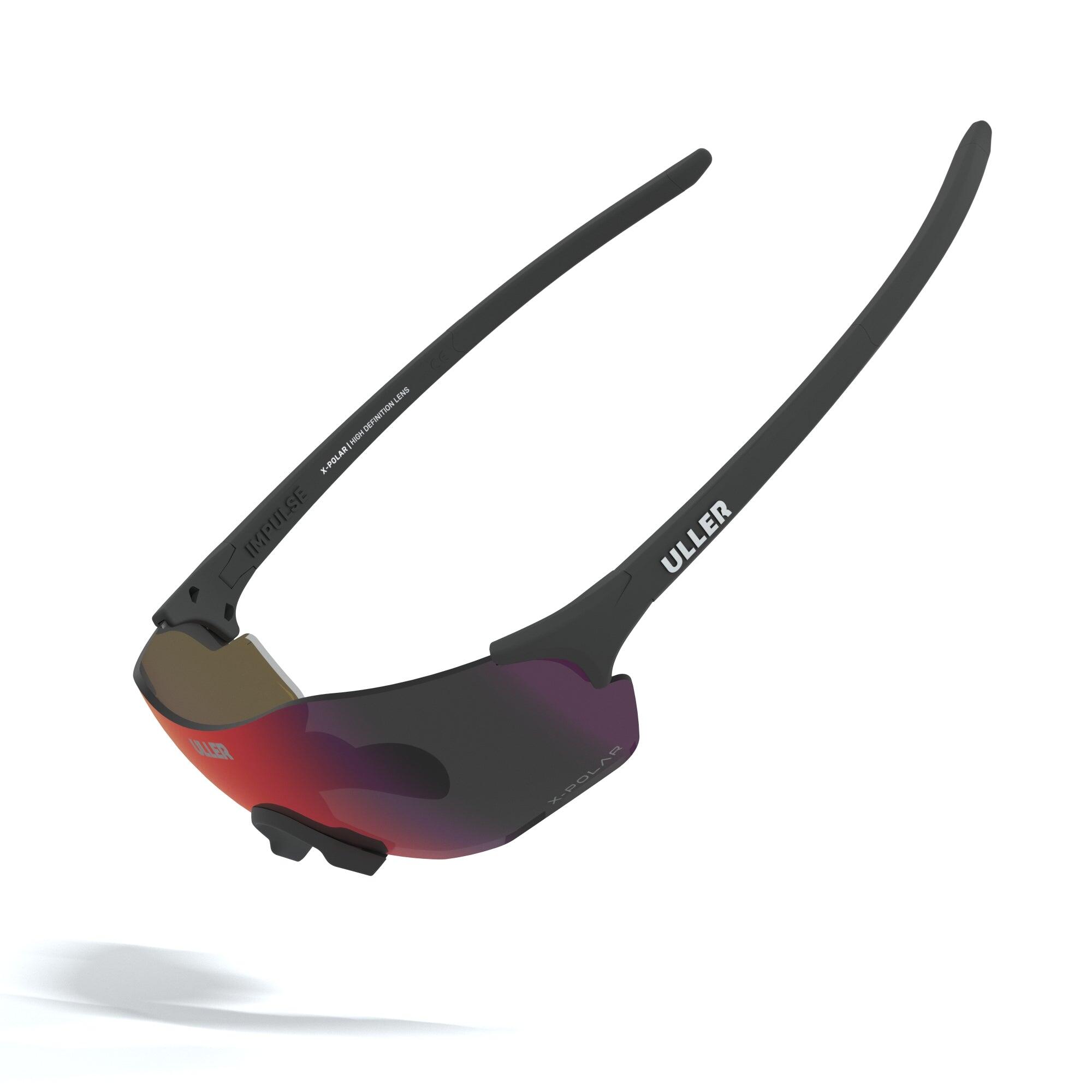 Gafas deportivas Impulse Uller® UV400 lentes intercambiables –  Negro / Rojo 4/5