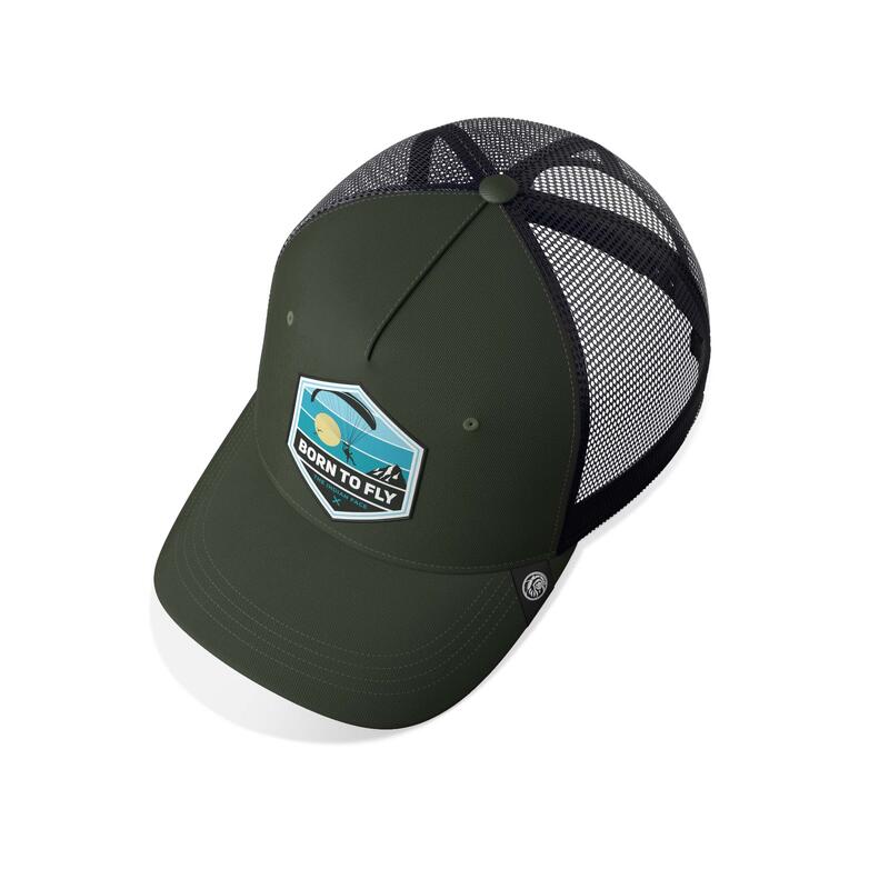 Gorra Trucker Born to Fly Verde The Indian Face para hombre y