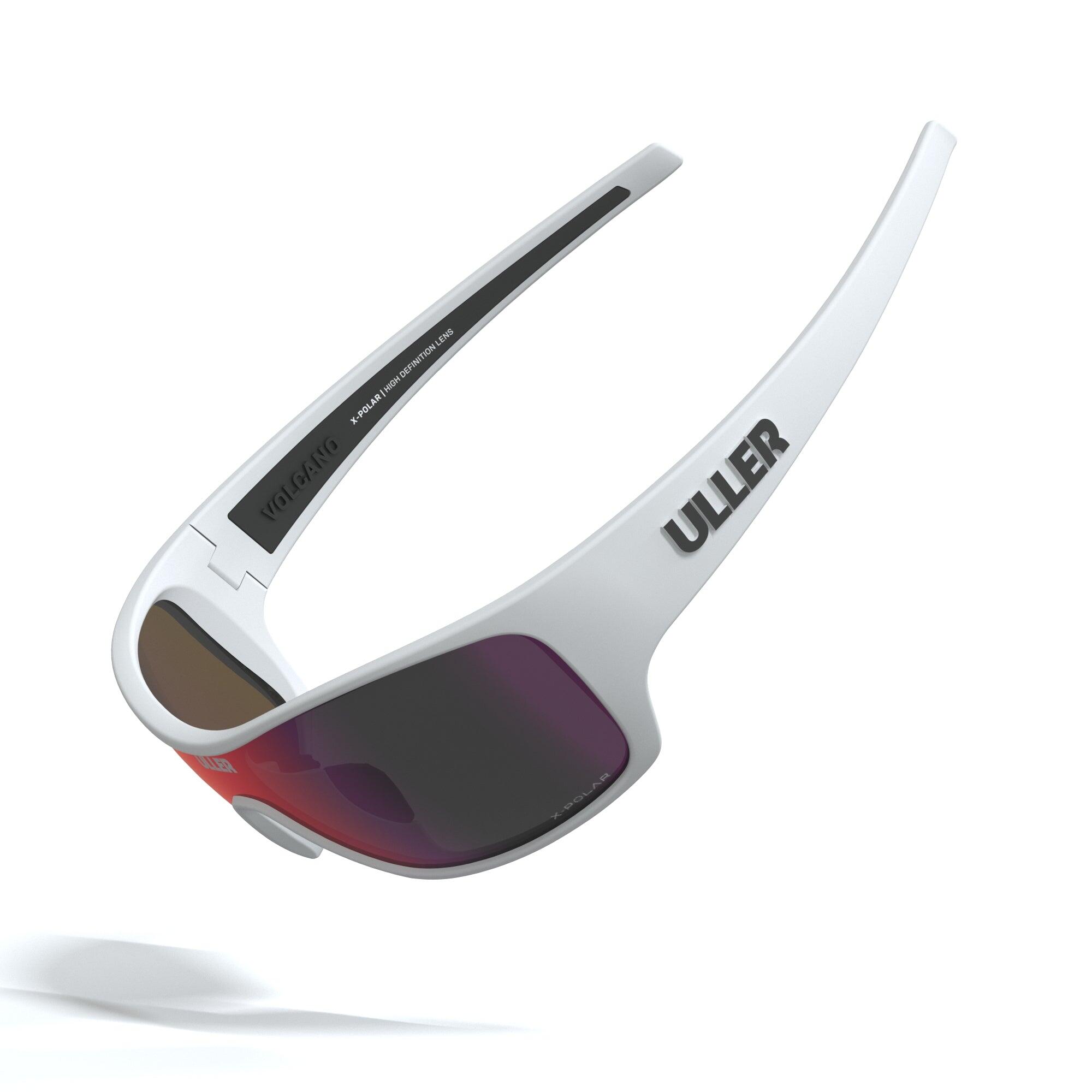Unisex running ciclismo gafas deportivas UV400 Vulcano Uller Blanco / Rojo 4/5