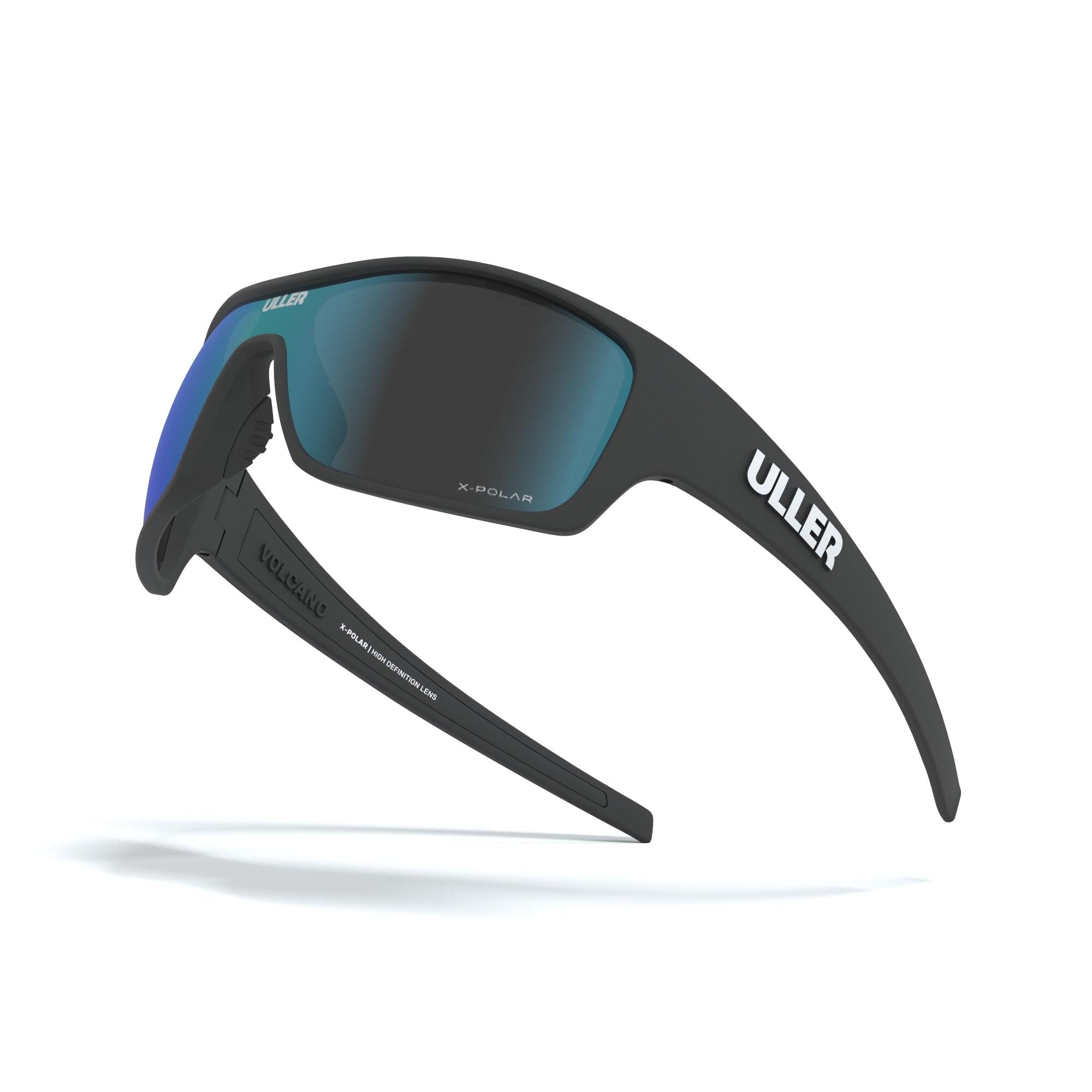 Unisex running ciclismo gafas deportivas UV400 Vulcano Uller Negro / Azul 5/5