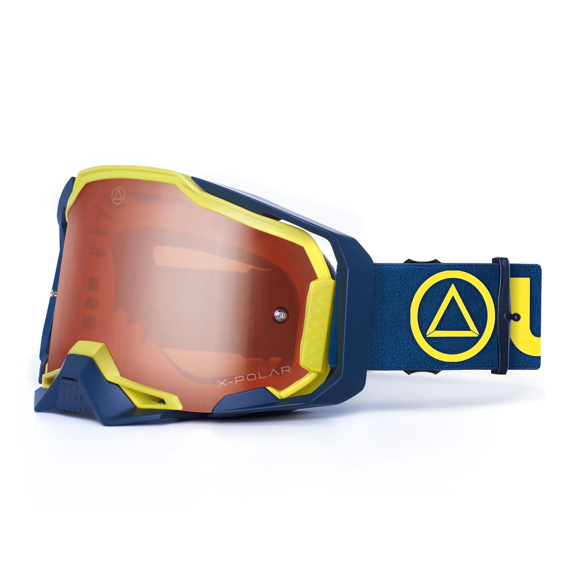 ULLER Gafas de Motocross y MTB Enduro Stone Amarillo y Azul para hombre y