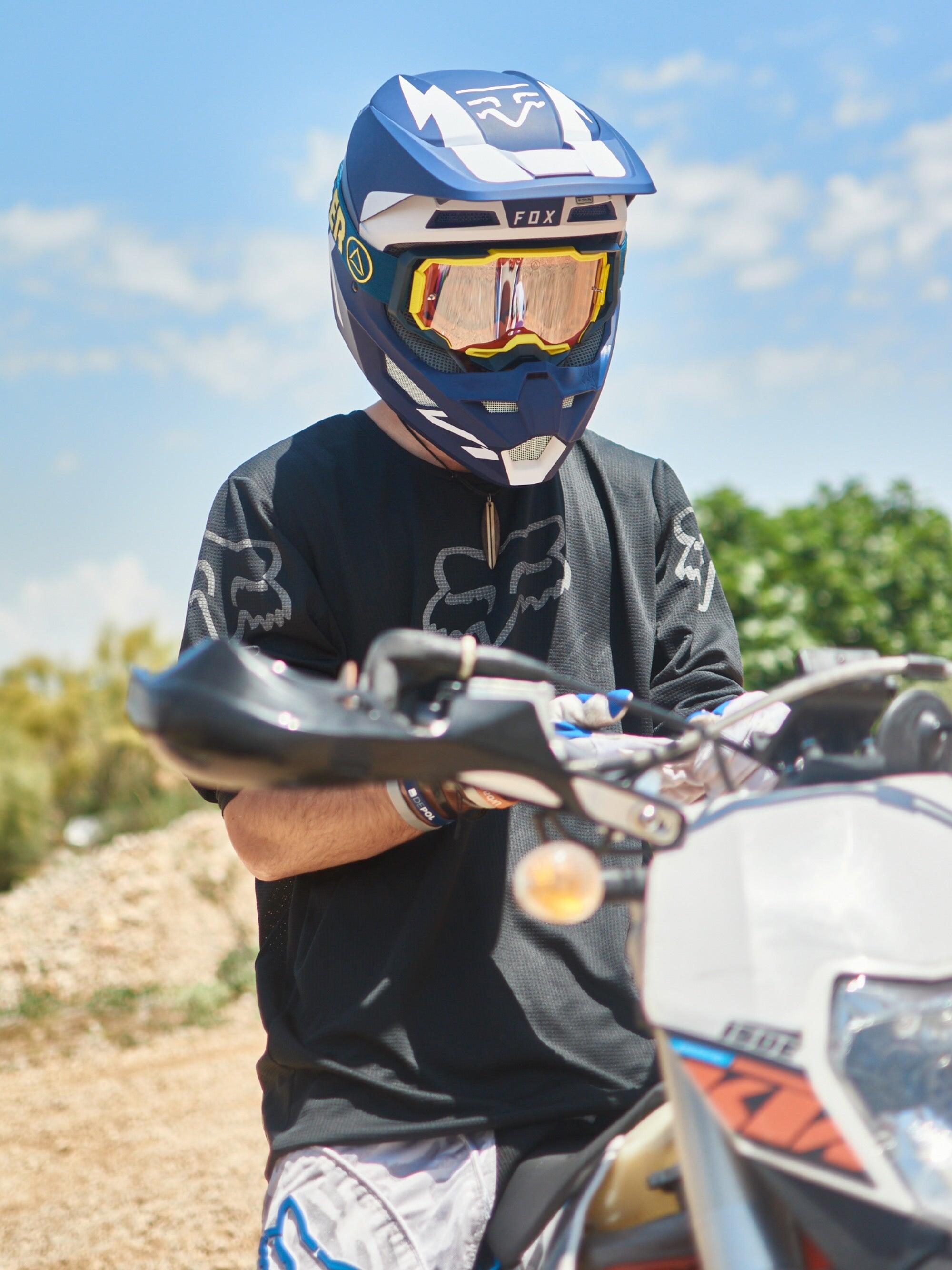 Unisex Motocross Gafas Enduro UV400 Antivaho ULLER Stone Azul 3/7