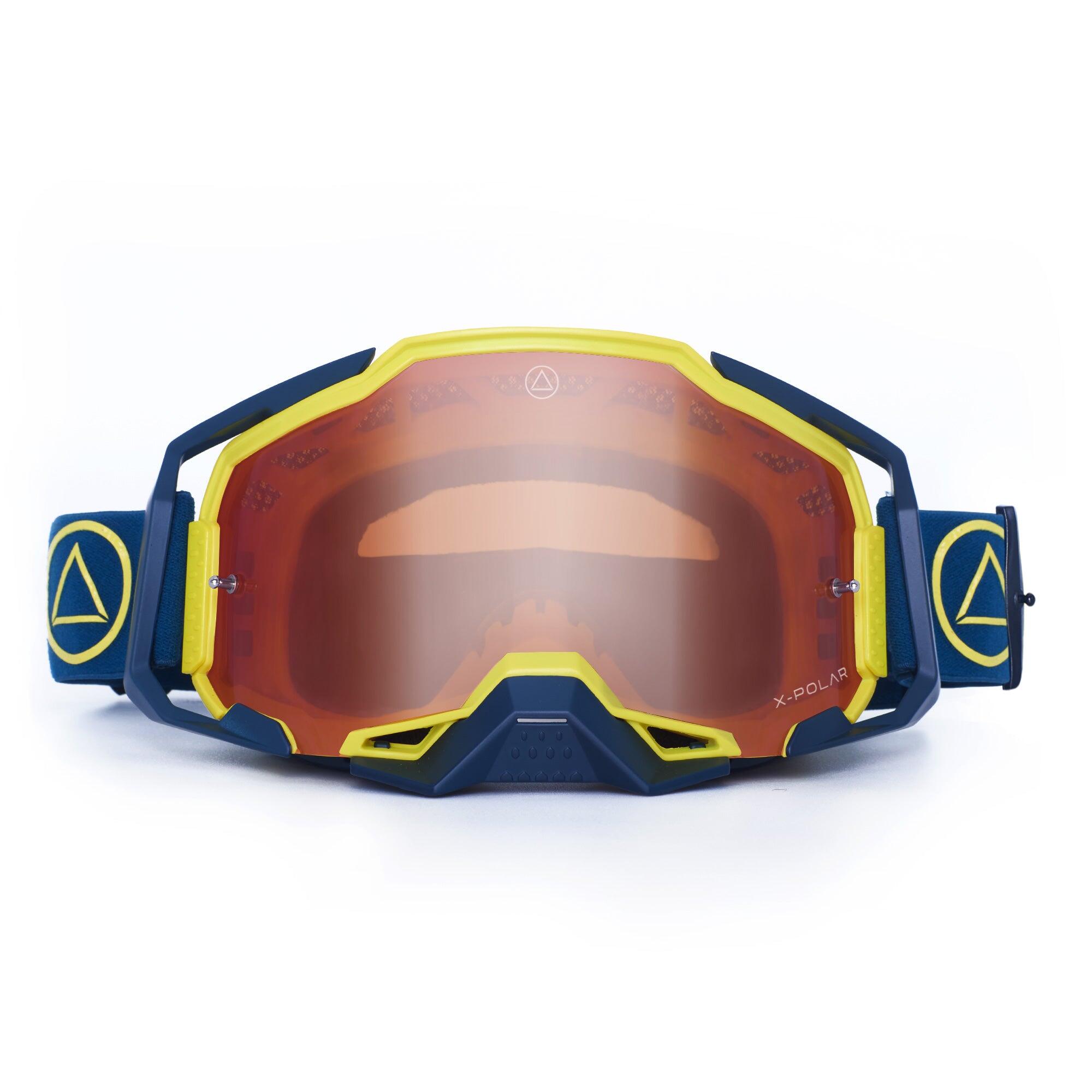 Unisex Motocross Gafas Enduro UV400 Antivaho ULLER Stone Azul 4/7
