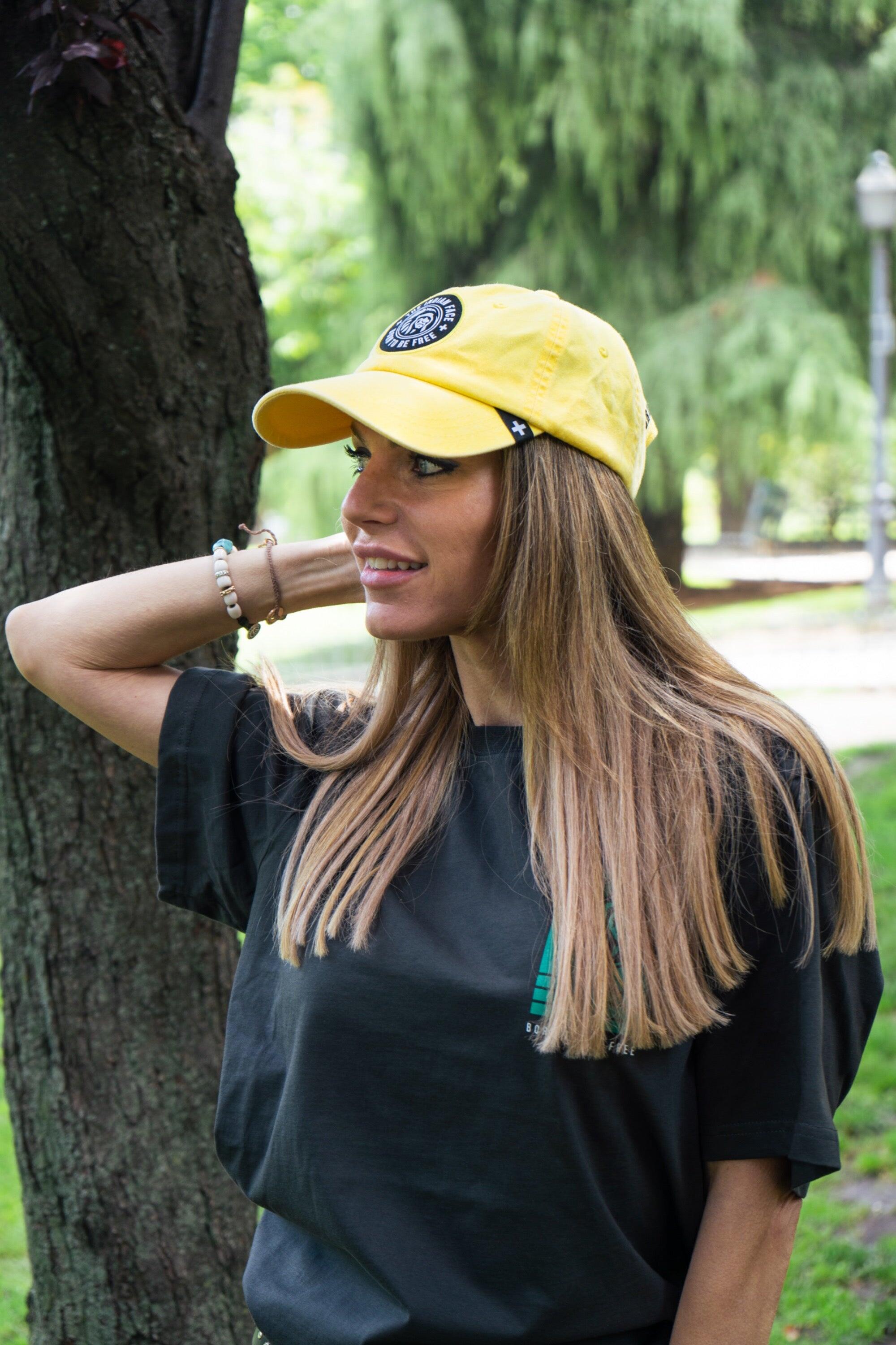 Gorra Nature The Indian Face algodón ajustable visera curva amarilla 6/7