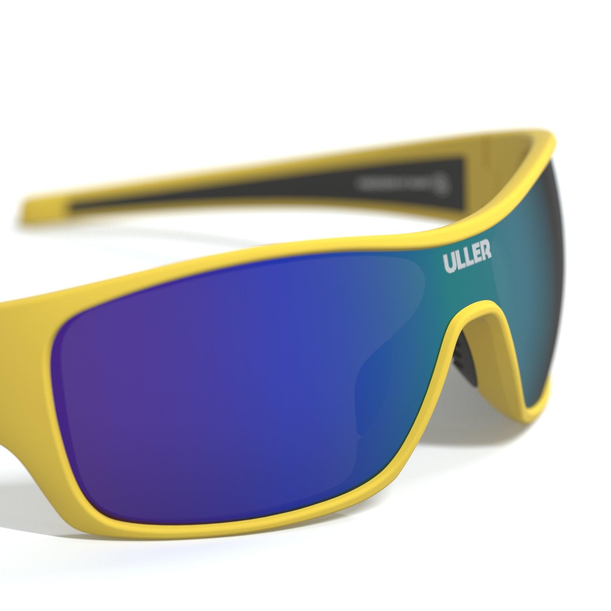 Unisex running ciclismo gafas deportivas UV400 Vulcano Uller Amarillo / Azul 3/5