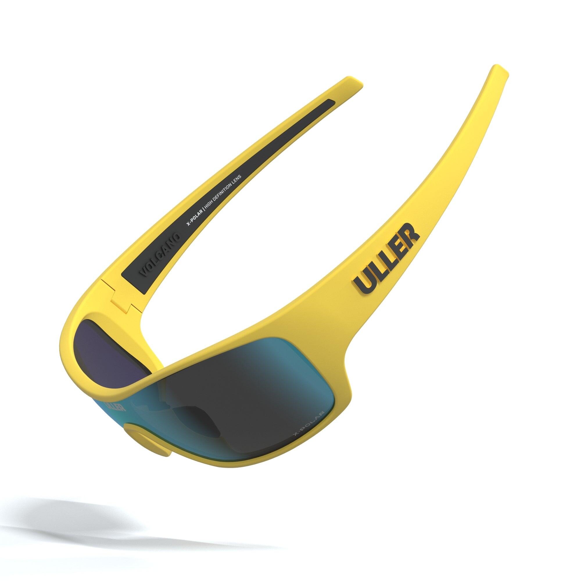 Unisex running ciclismo gafas deportivas UV400 Vulcano Uller Amarillo / Azul 4/5