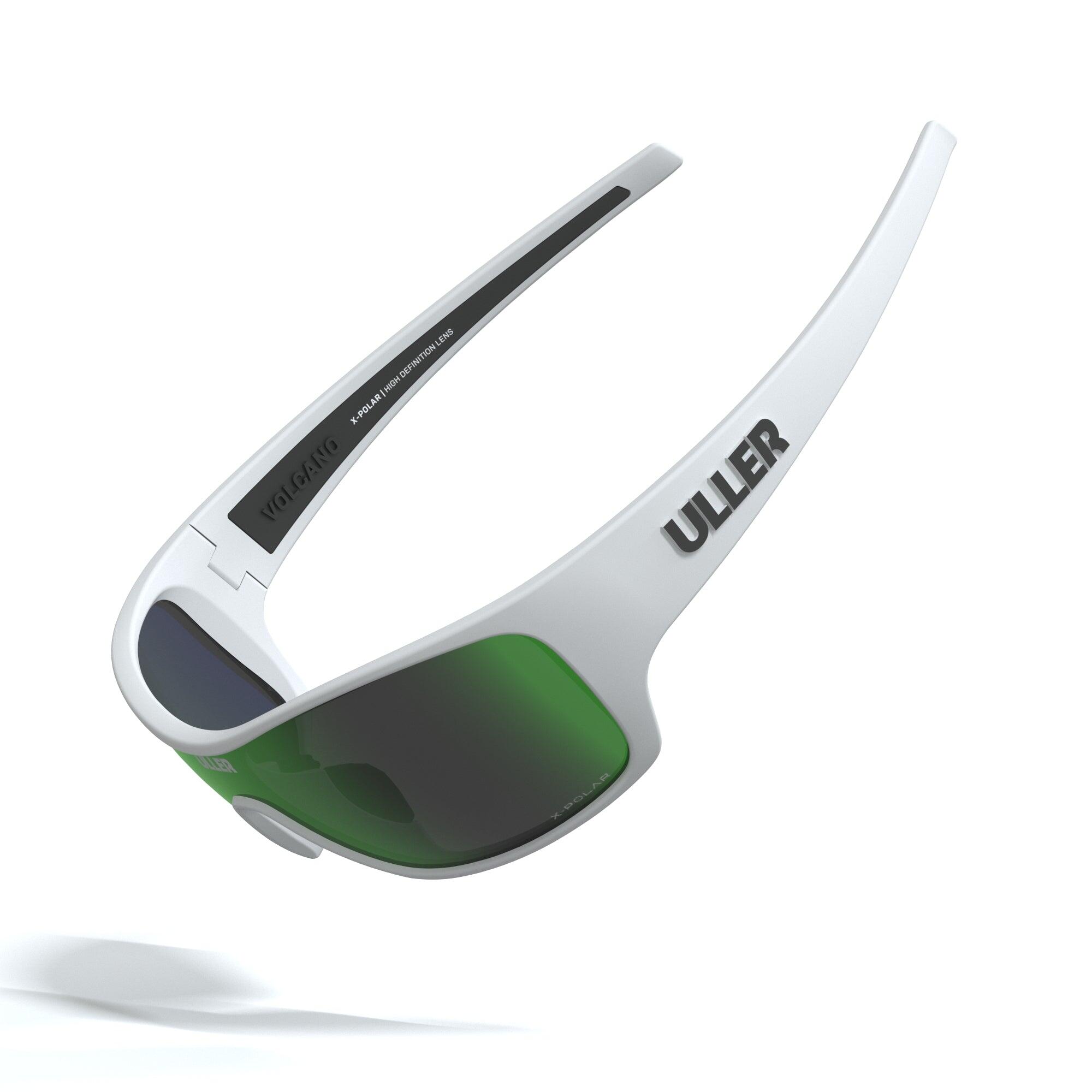 Unisex running ciclismo gafas deportivas UV400 Vulcano Uller Blanco / Verde 4/5
