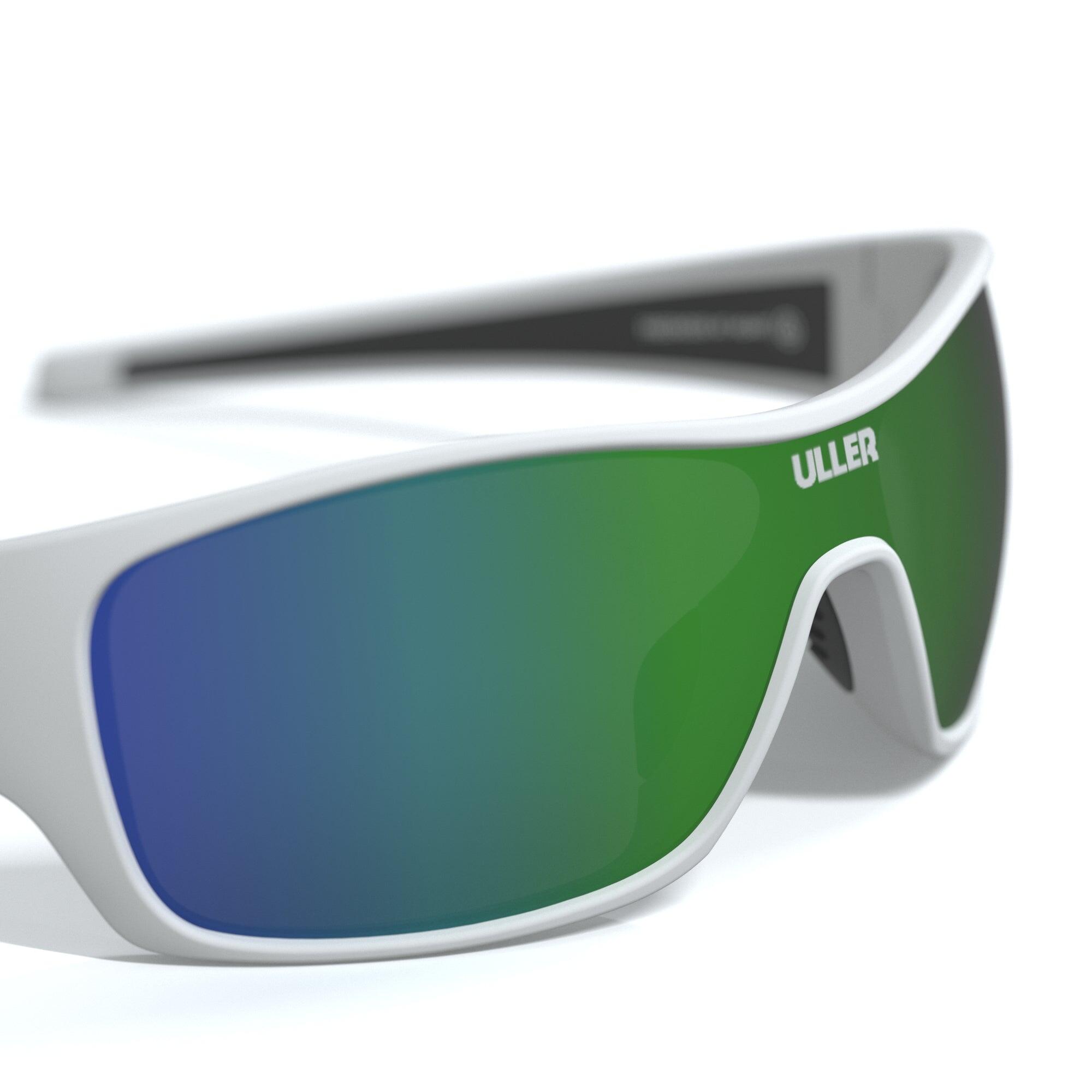 Unisex running ciclismo gafas deportivas UV400 Vulcano Uller Blanco / Verde 3/5