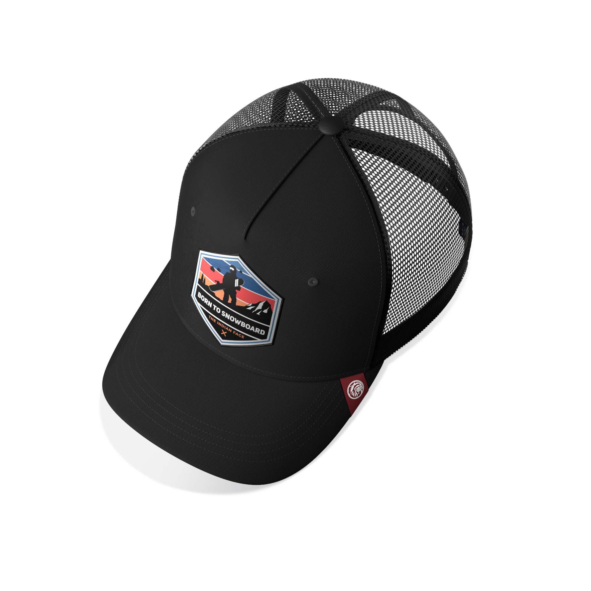 Unisex Outdoor Gorra Trucker Transpirable Ajustable Born to Snowboard 3/5