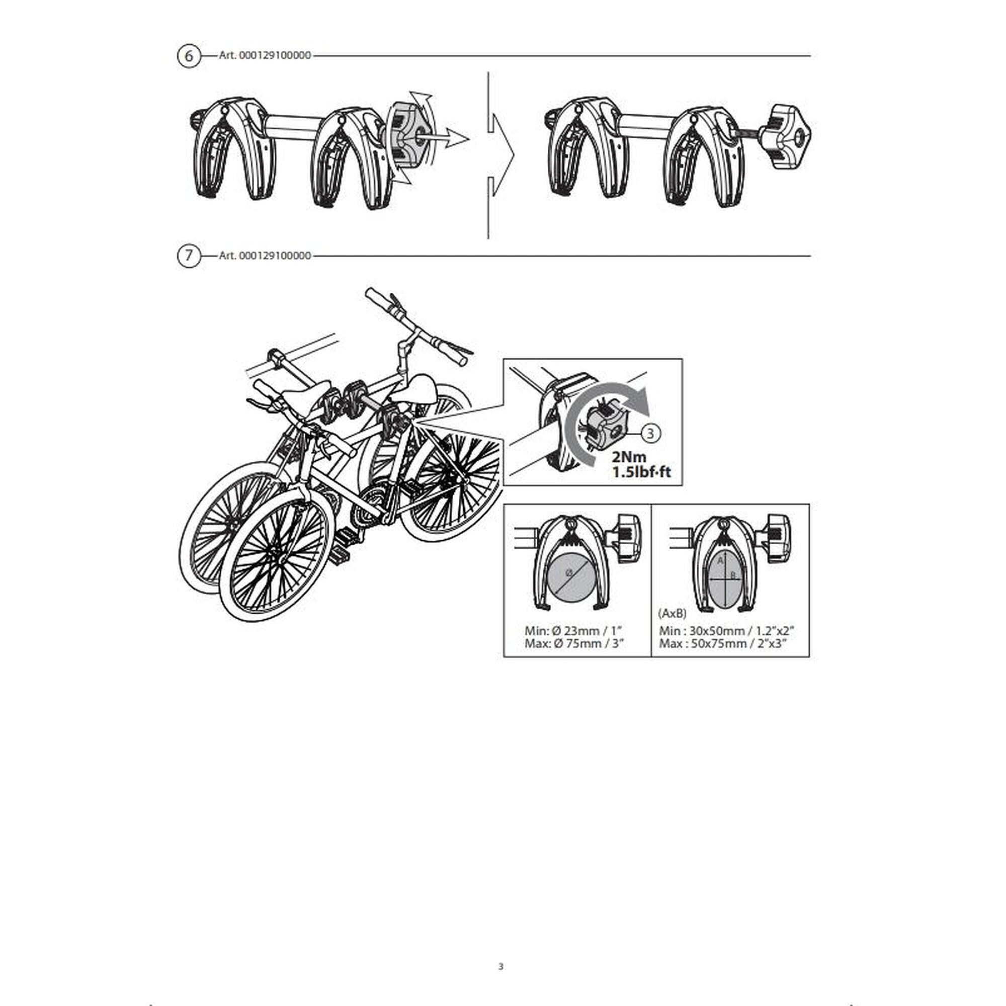 Brat scurt prindere suport bicicleta Menabo, model 2022