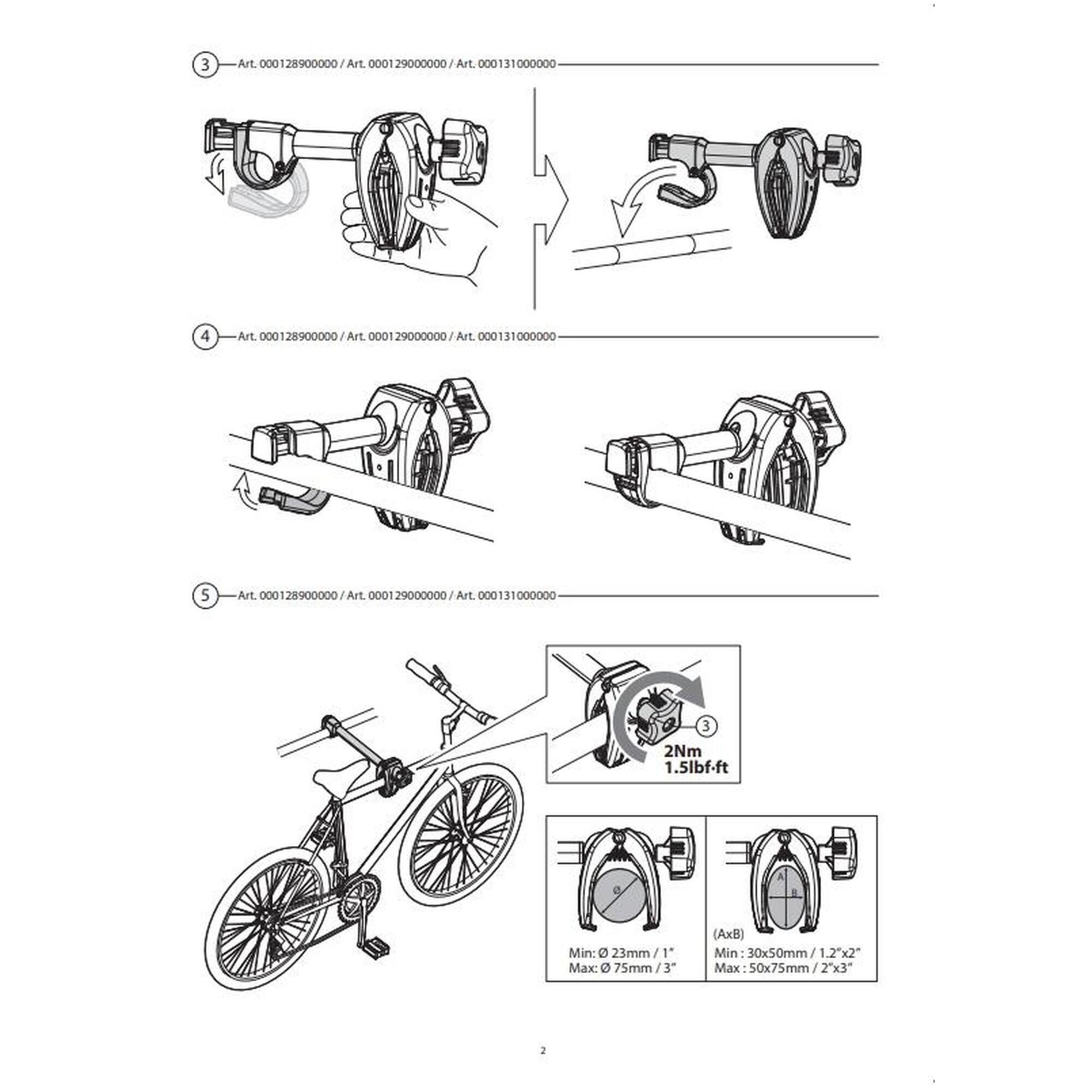 Brat extra lung prindere suport bicicleta Menabo, model 2022