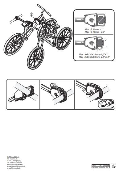 Kit 2 Braccetti Fermatelaio Corti per Portabici 5/6