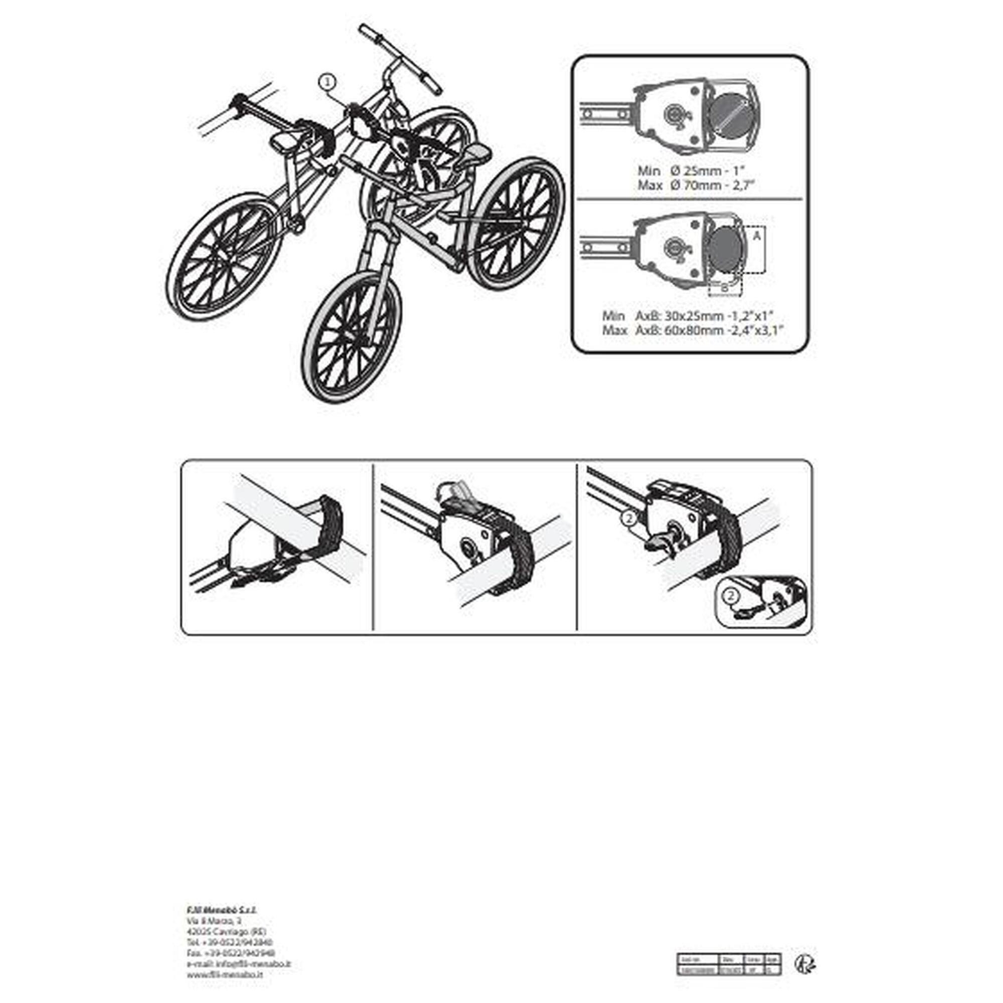 Brat intermediar prindere suport bicicleta Menabo