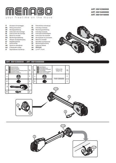 Kit 2 Braccetti Fermatelaio Corti per Portabici 2/6