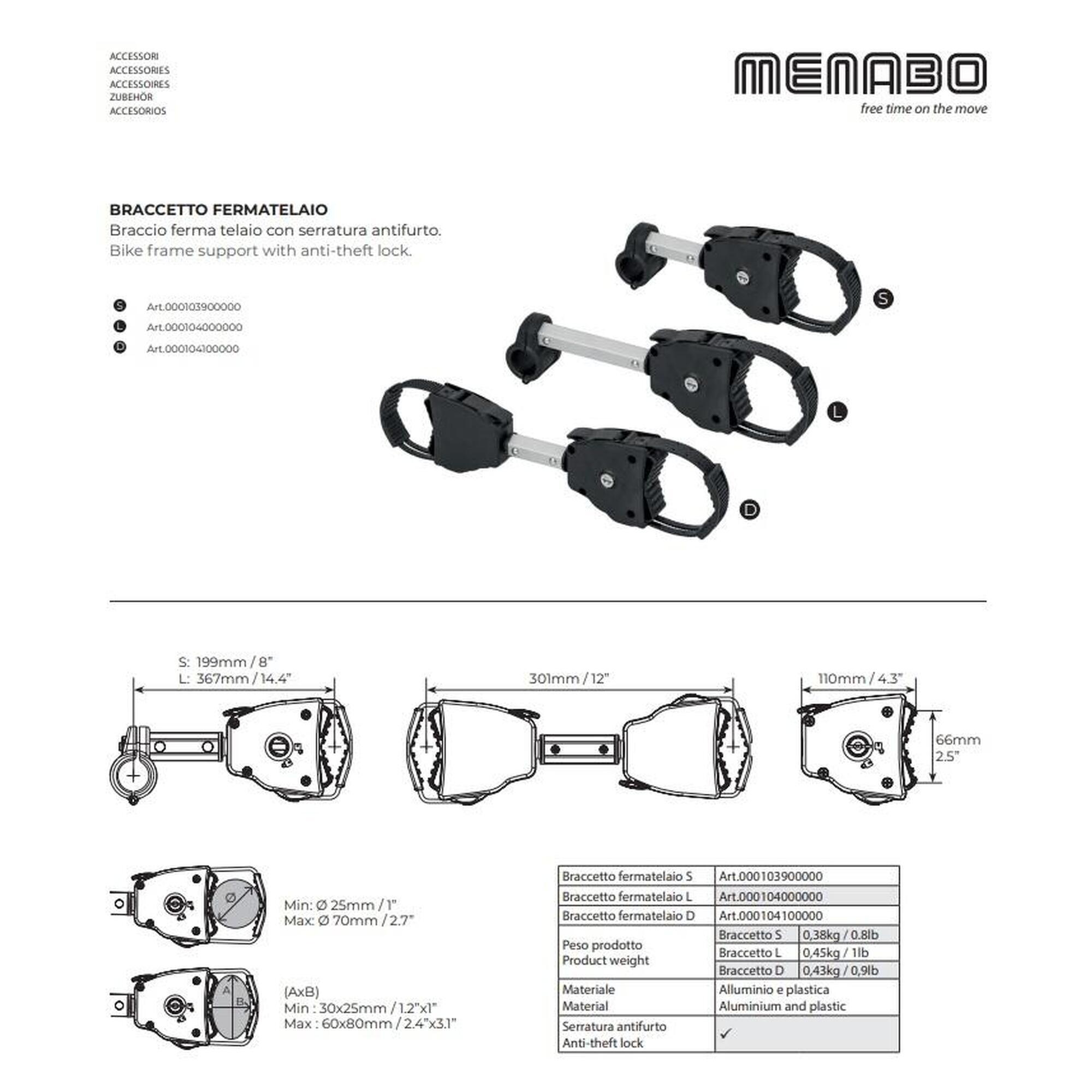 Brat intermediar prindere suport bicicleta Menabo