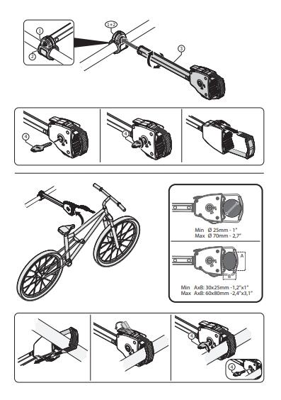 Kit 2 Braccetti Fermatelaio Corti per Portabici 3/6
