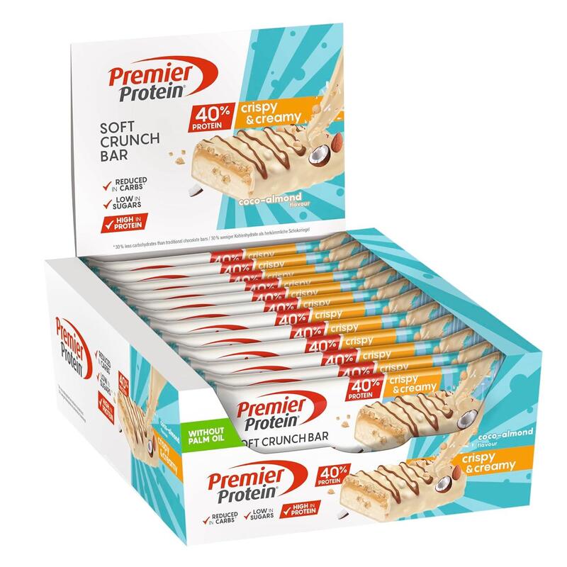 Soft Crunch Bar 40% 40g Premier Protein (lot de 12)