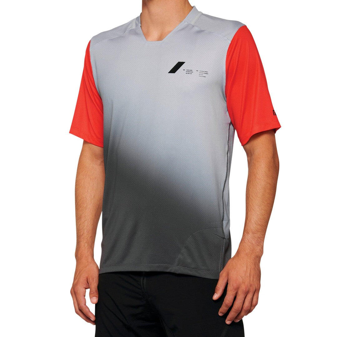 100 Percent CELIUM Jersey Grey/Racer Red