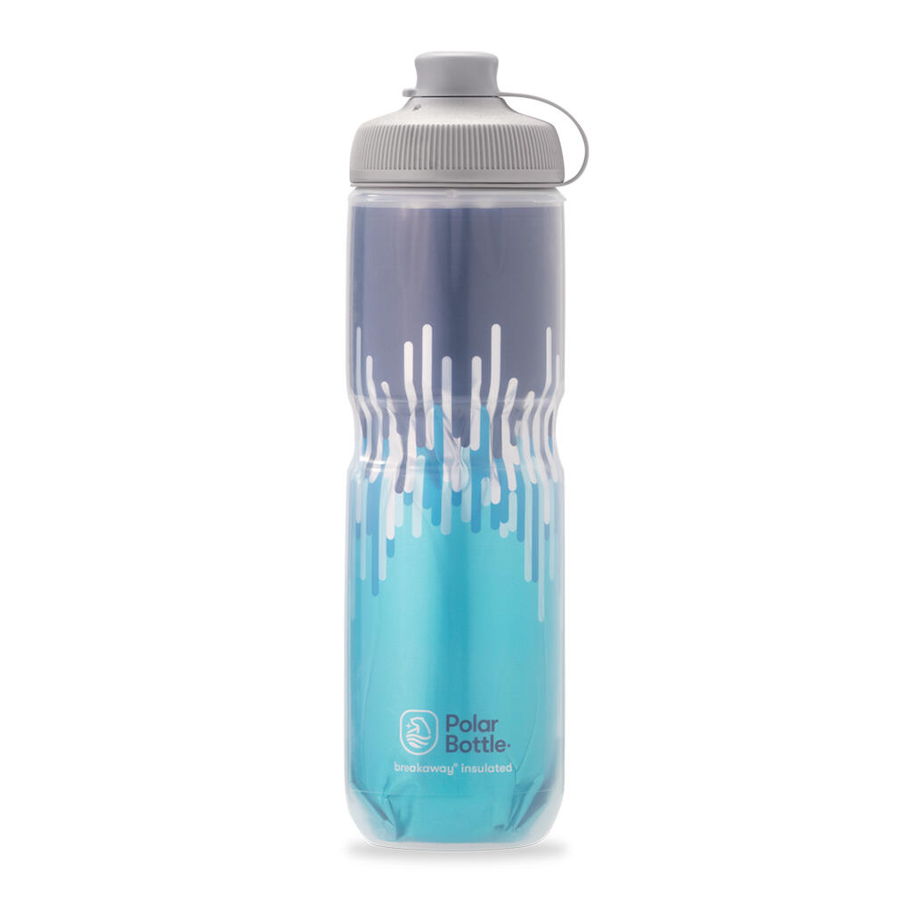 Polar Breakaway Muck Insulated Zipper Bottle-Slate Blue/Turquoise (710ml)