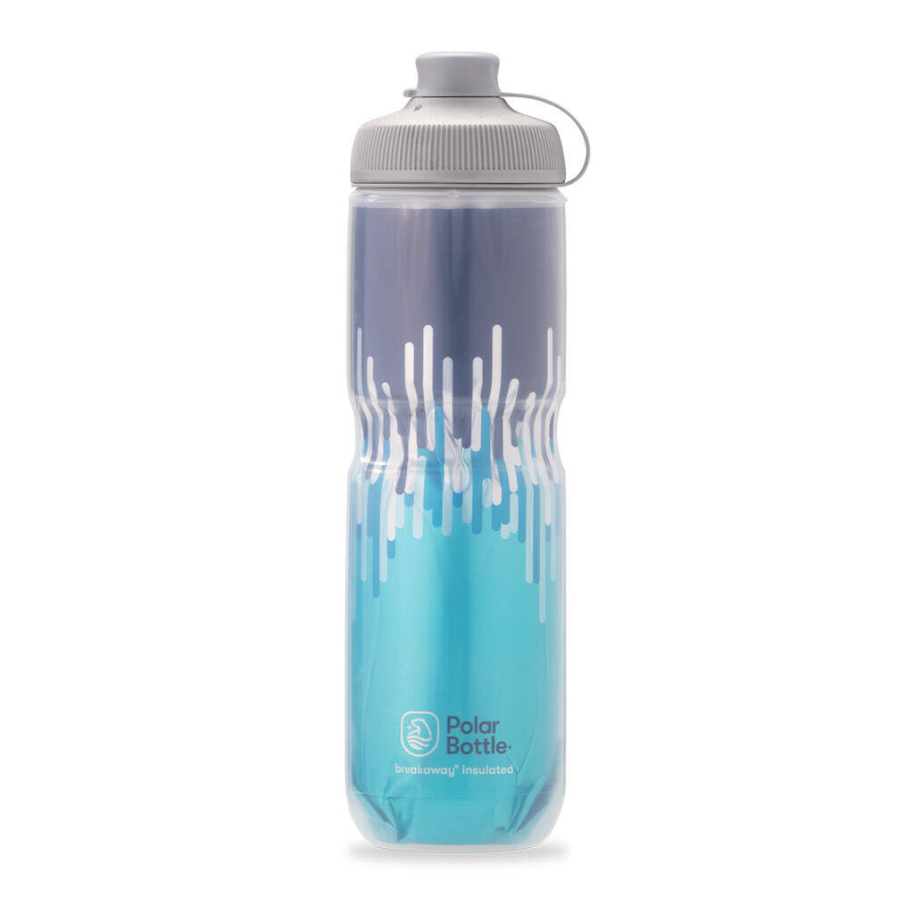 Polar Breakaway Muck Insulated Zipper Bottle-Slate Blue/Turquoise (710ml)
