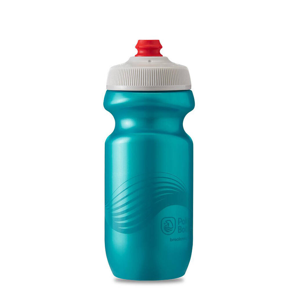Polar Breakaway Wave Sport Bottle-Teal/Silver (590ml) -  1