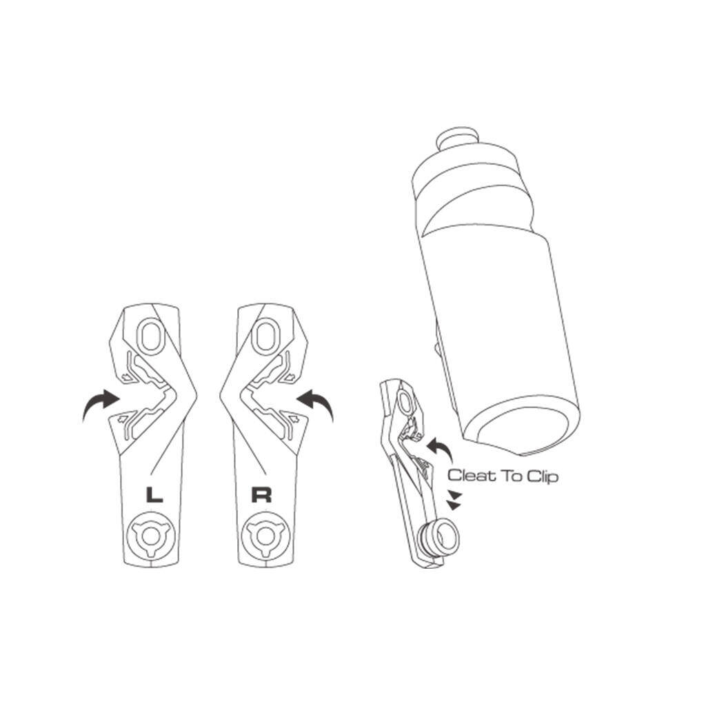 Birzman BottleCleat-Bottle with Bolts-Black (650ml) -  3