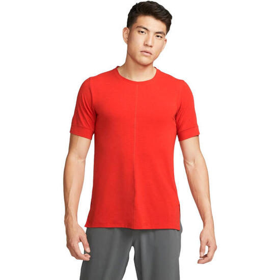 Camiseta de manga corta Nike Yoga Dri-Fit, Rojo, Hombre