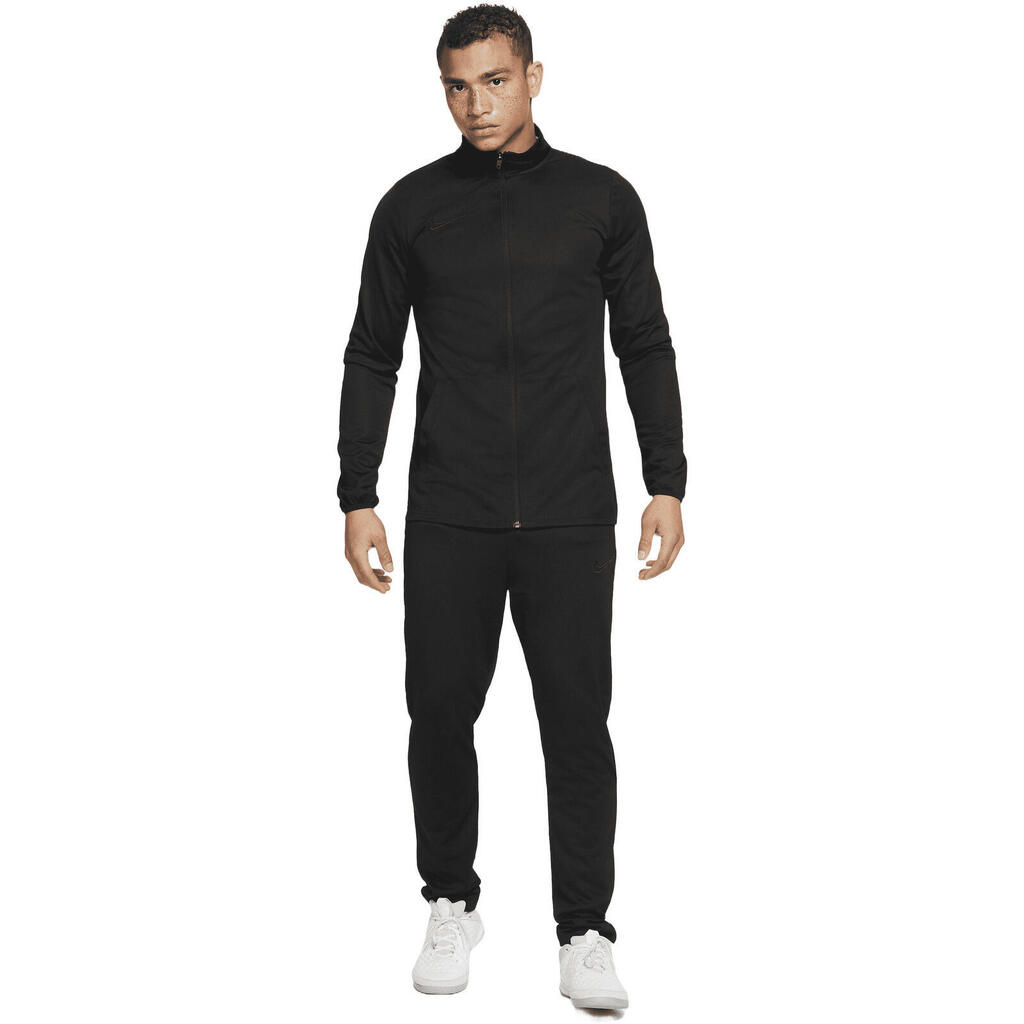 Mens Outdoors Jacket All Black Zip Up Tracksuit Set