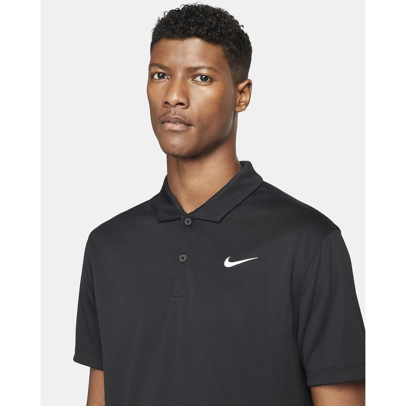 Camiseta de manga corta Nike Court Dri-FIT Tennis Polo, Negro, Hombre