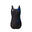 LADIES SUNRISE ARENA LOGO TOUGHSUIT BASIC XBACK TRAINING 1 PIECE - BLACK / BLUE