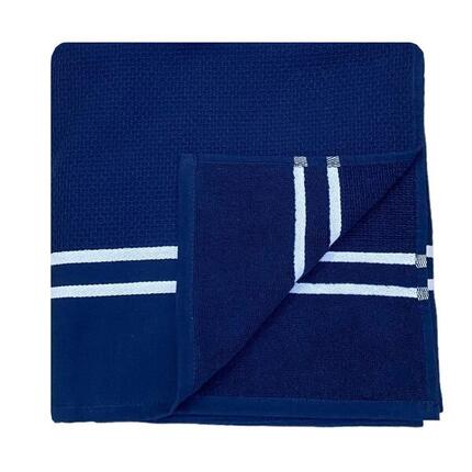 Fouta doublée éponge Waffle Anthracite 90x170 355g/m²