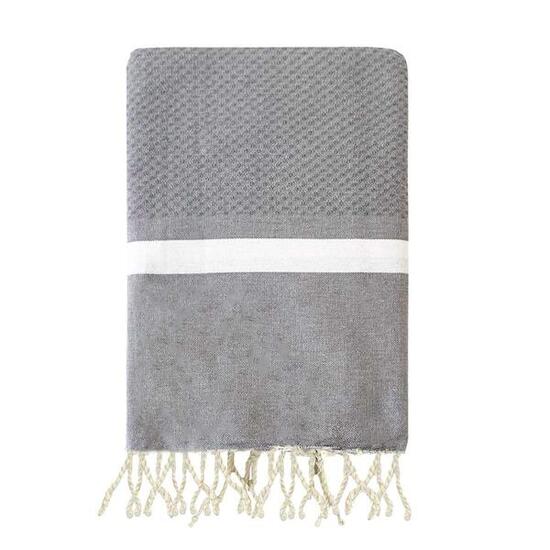 Fouta traditionnelle en coton 2x2m en nid d'abeille Melissa